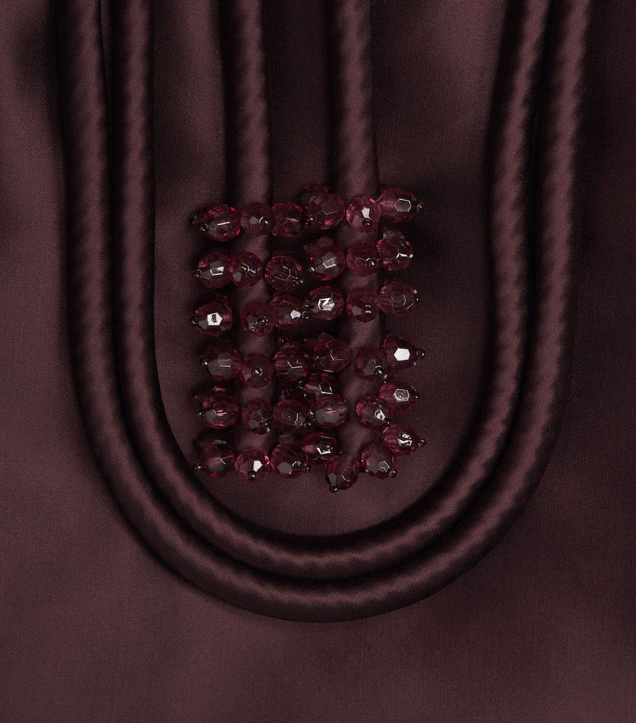 Satin V-Neck Blouse 600 MERLOT Image 5