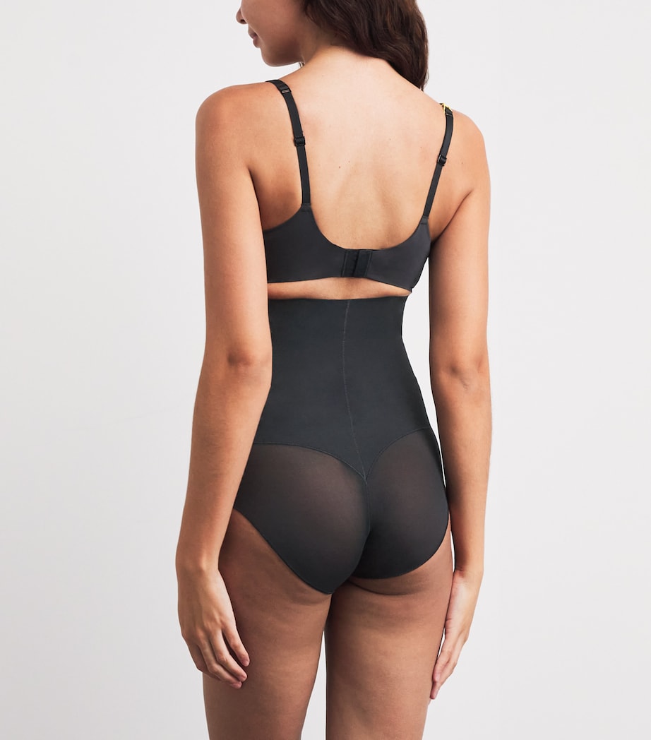Skims Womens Power Mesh High-Rise Briefs Onyx Image 3