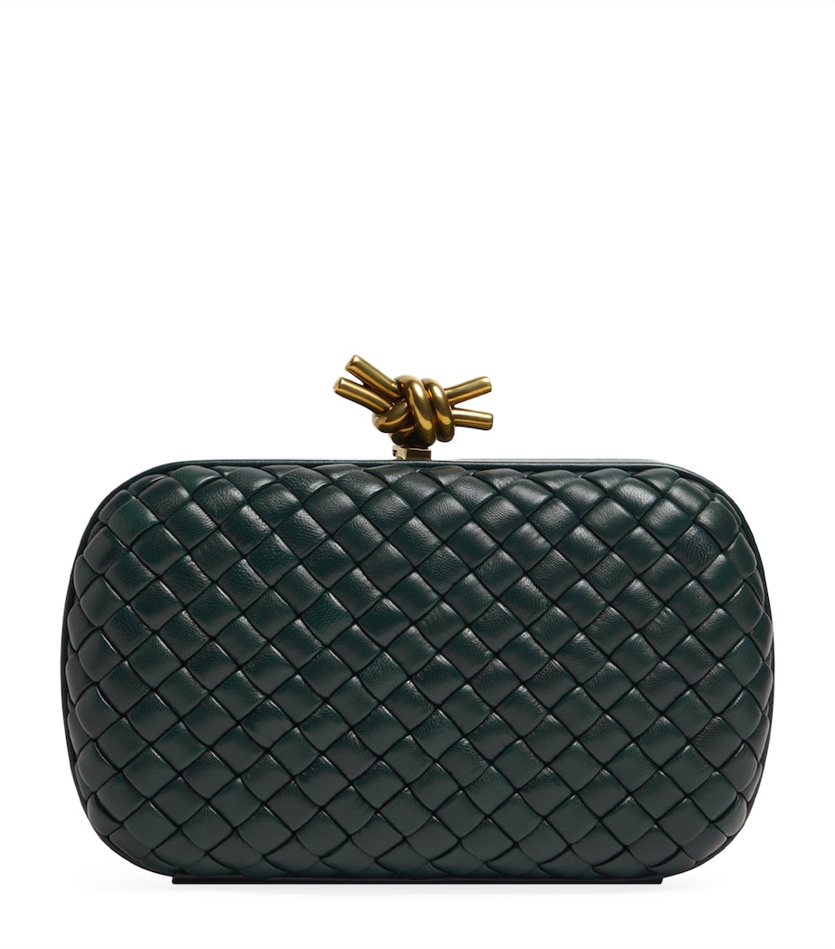 Leather Knot Minaudiere Clutch Bag INKWELL-M BRASS Image 1