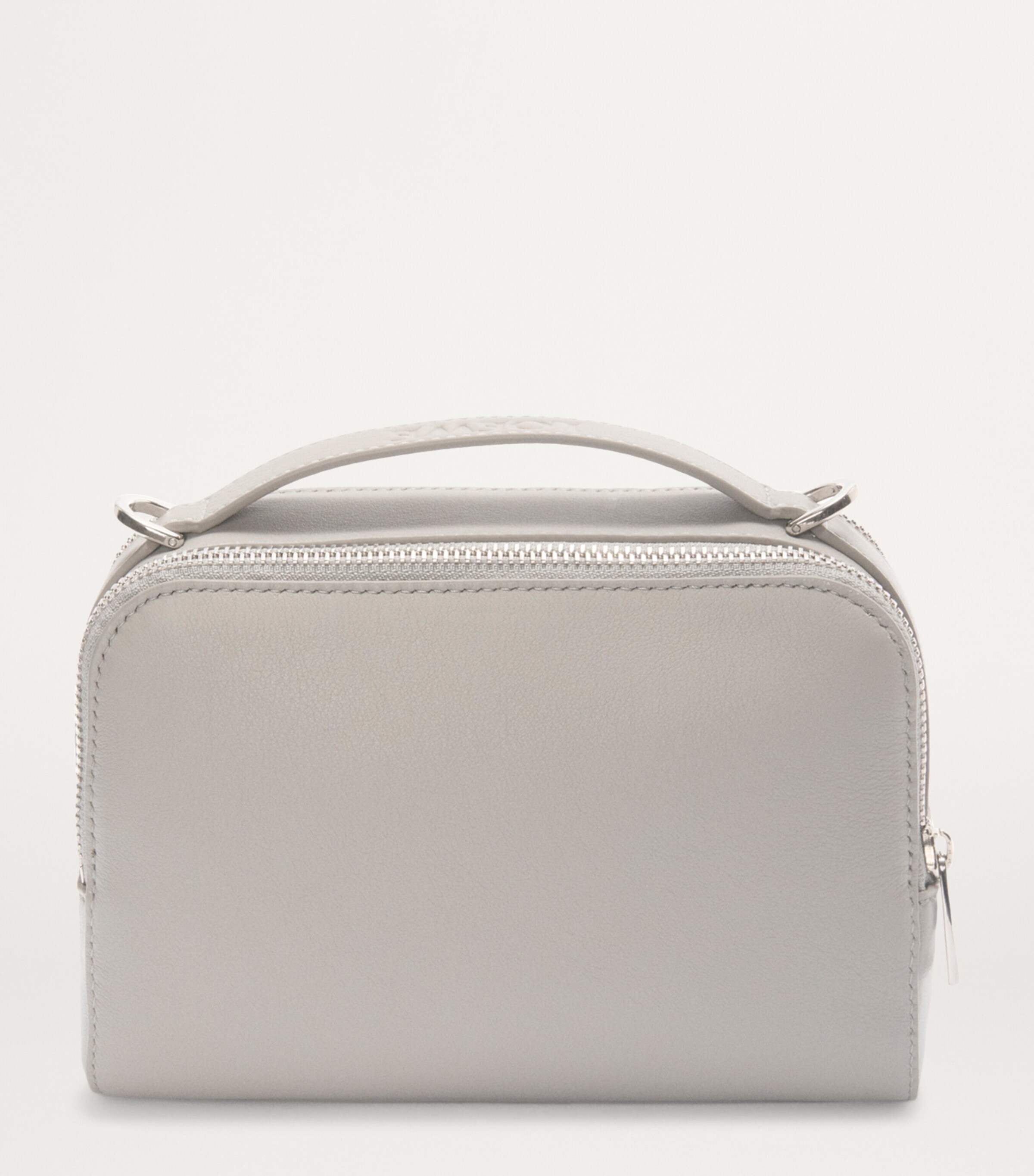 LOEWE Mini Leather Cross-Body Camera Bag Shell Grey Image 3