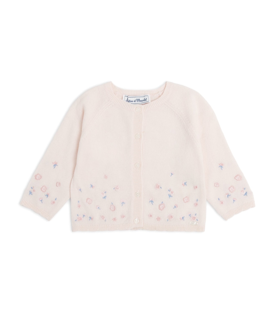 Wool-Blend Floral-Embroidered Cardigan (3 Months-4 Years) 31ROSE P LE Image 1