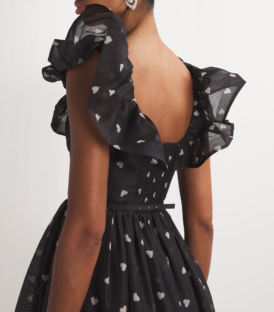 Zimmermann Black Crushed Frilled Midi Dress | Harrods KW Zimmermann Black Crushed Frilled Midi Dress | Harrods KW