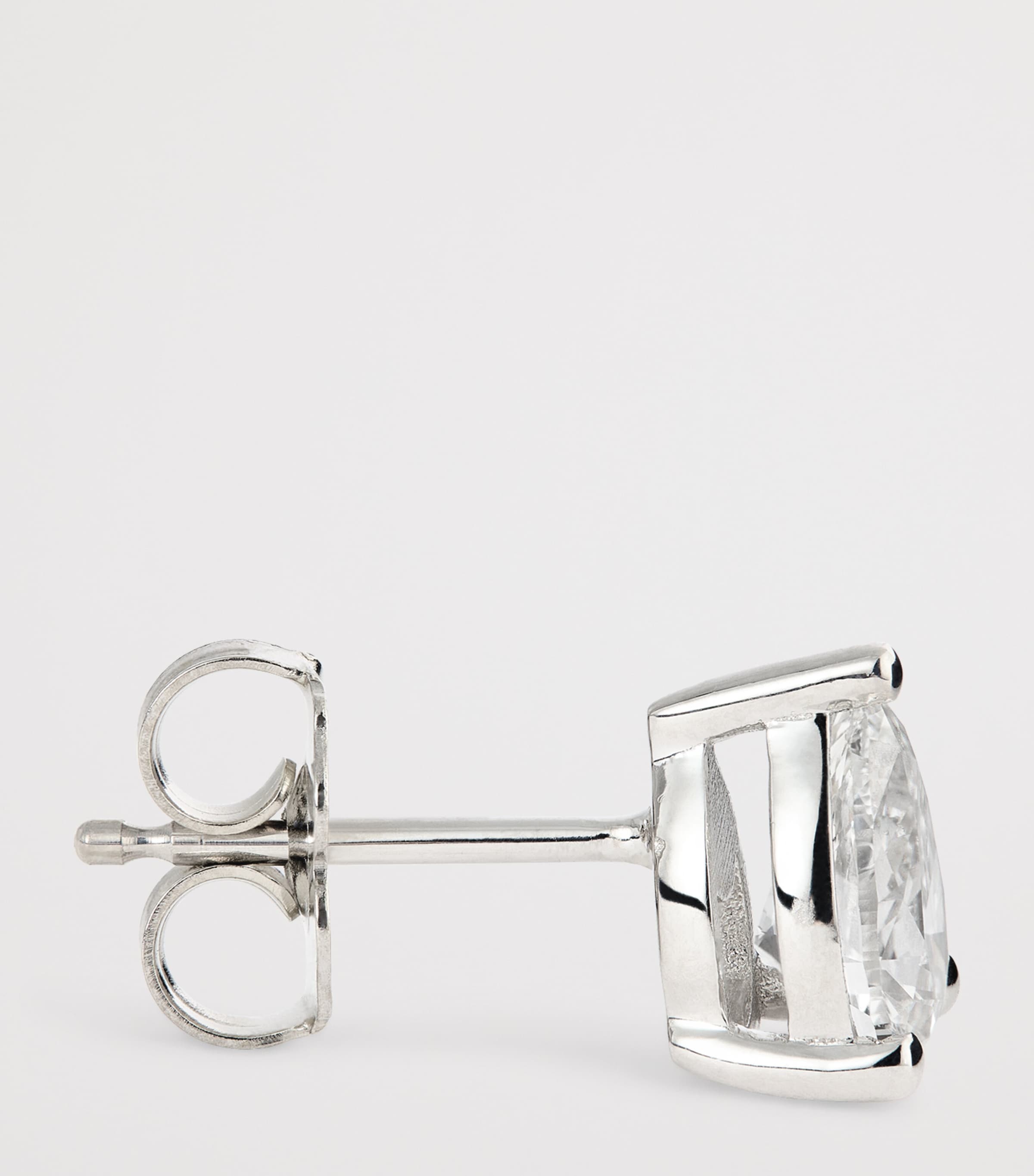 White Gold and Diamond Pear Stud Earrings (1.00ctw) WHITE GOLD Image 3