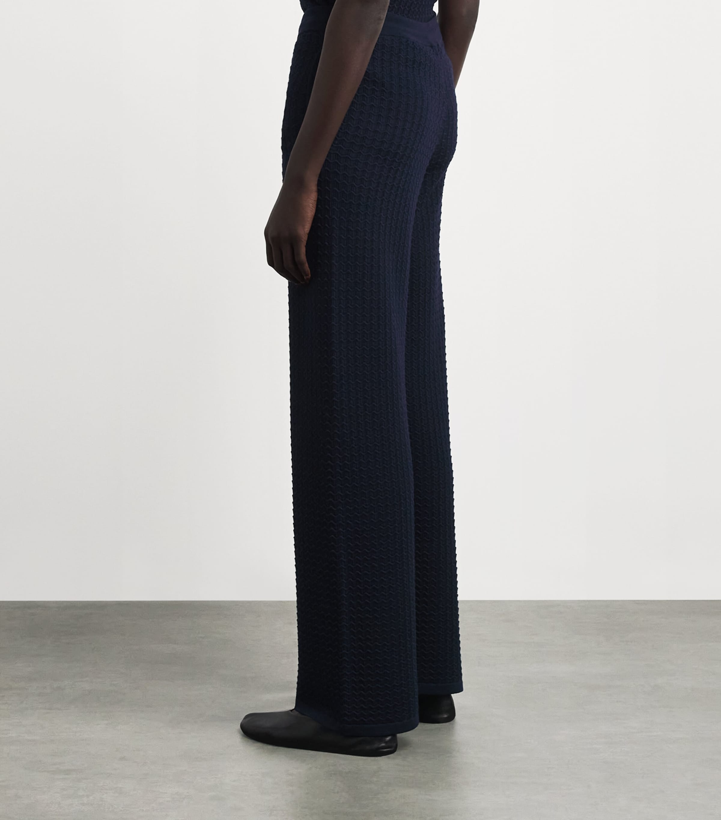 Eleventy Womens Wool Knitted Trousers Blu Image 5