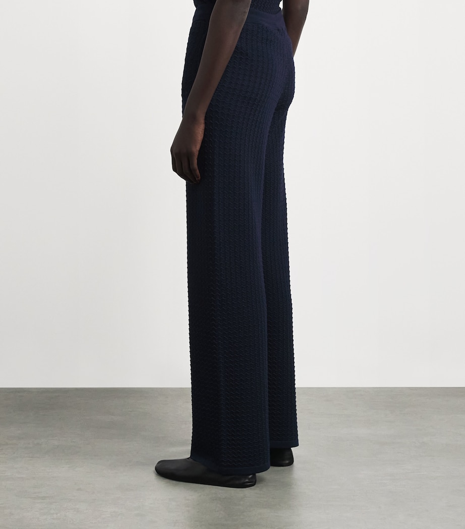 Eleventy Womens Wool Knitted Trousers Blu Image 5
