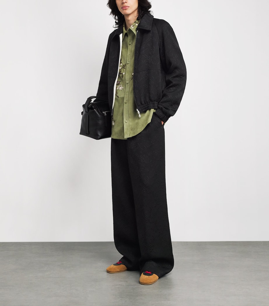 Floral Jacquard Trousers 900 BLACK Image 2