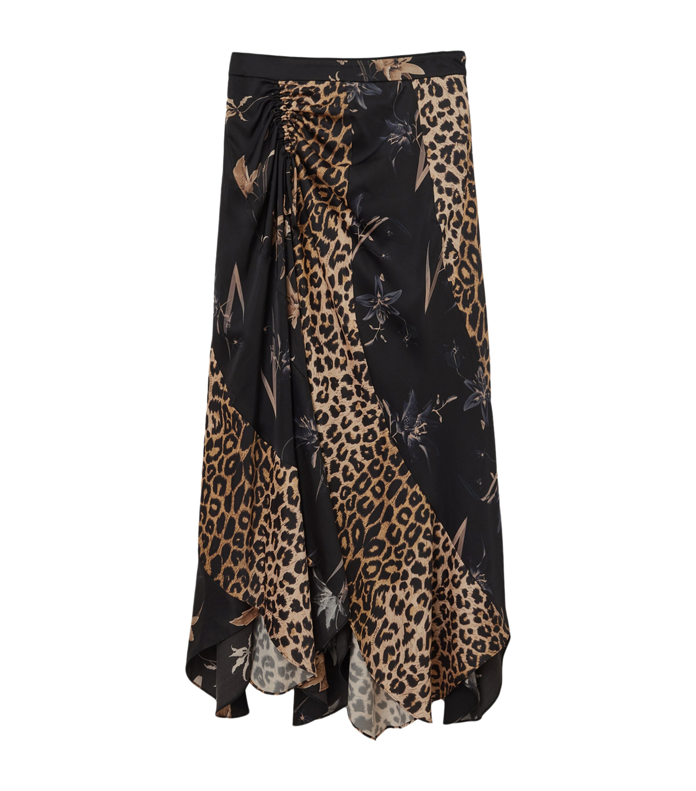 AllSaints Womens Arleen Midi Skirt Petra Black Image 1