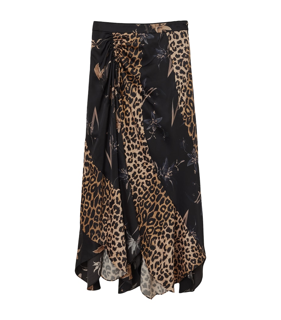 AllSaints Womens Arleen Midi Skirt Petra Black Image 1