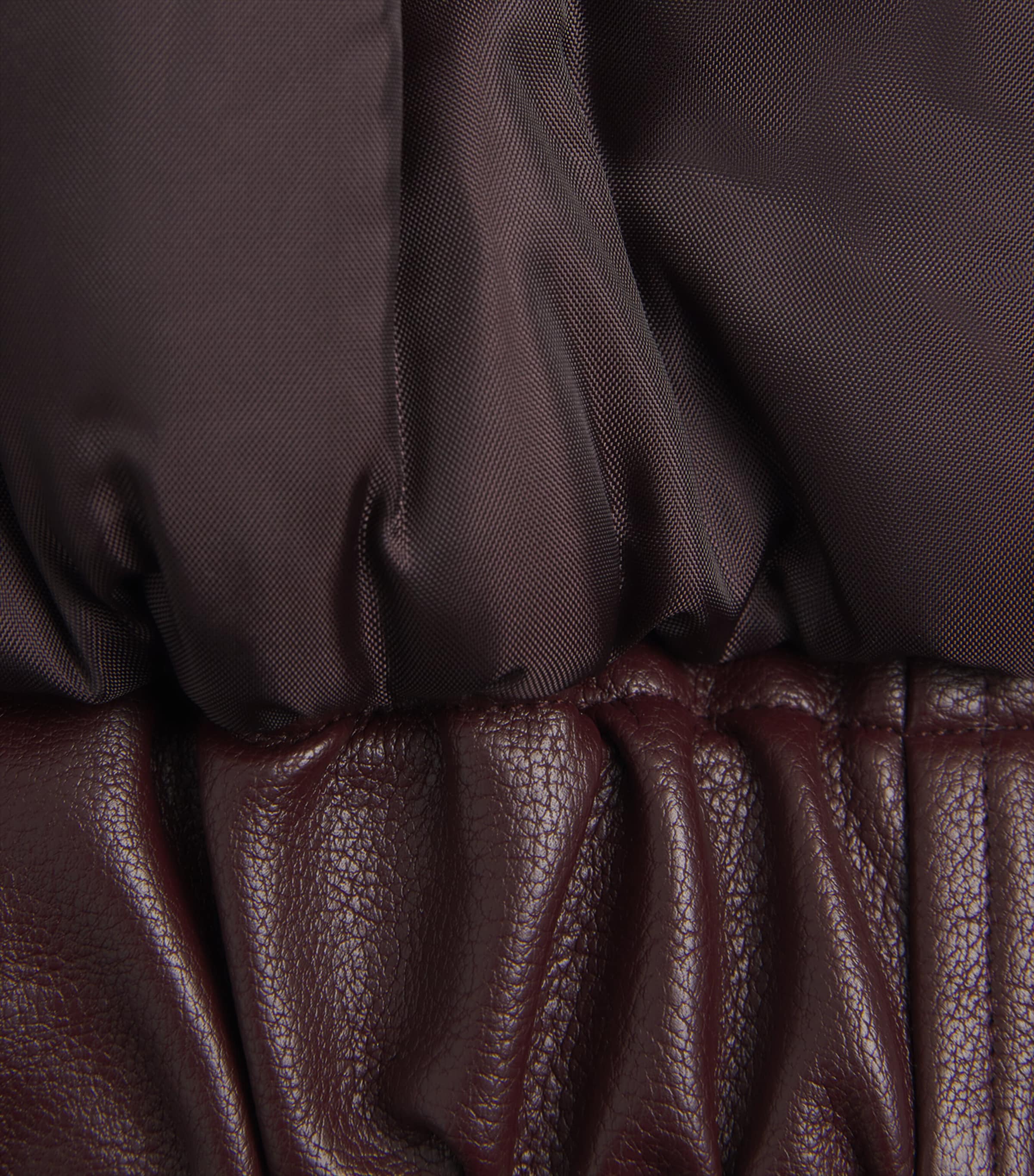 Source Unknown Womens Faux Leather Eleni Bomber Jacket Bg Image 6