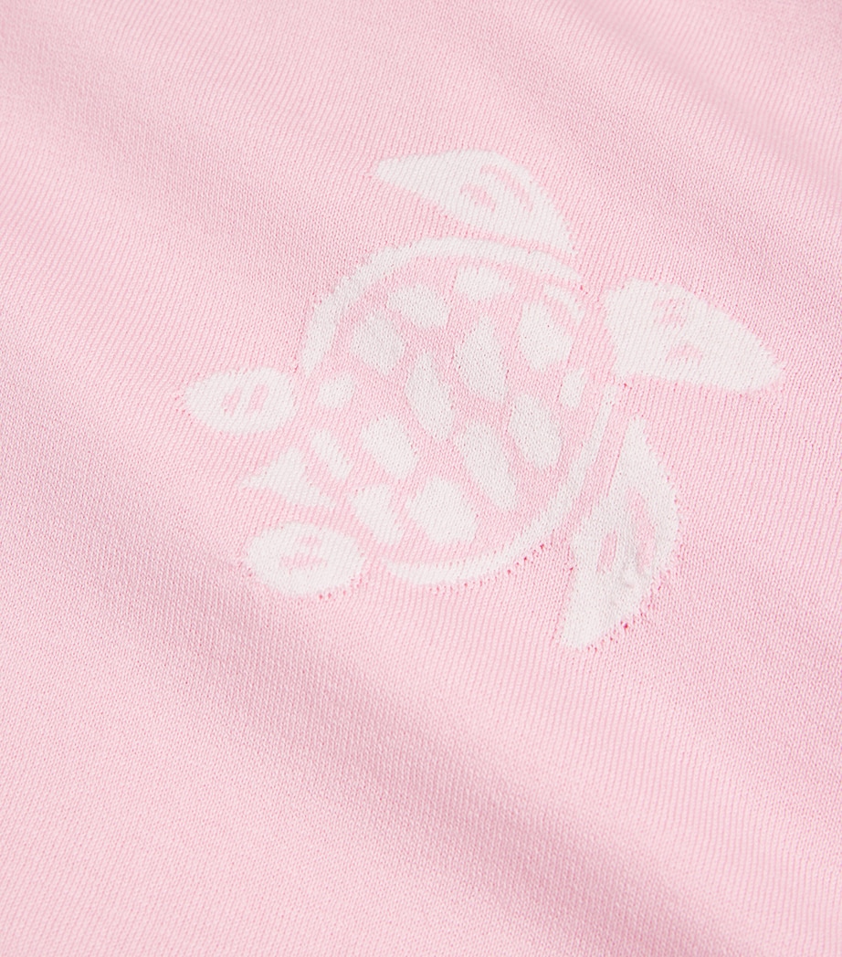 Cotton Turtle Jacquard Sweater 159-PEONY Image 5