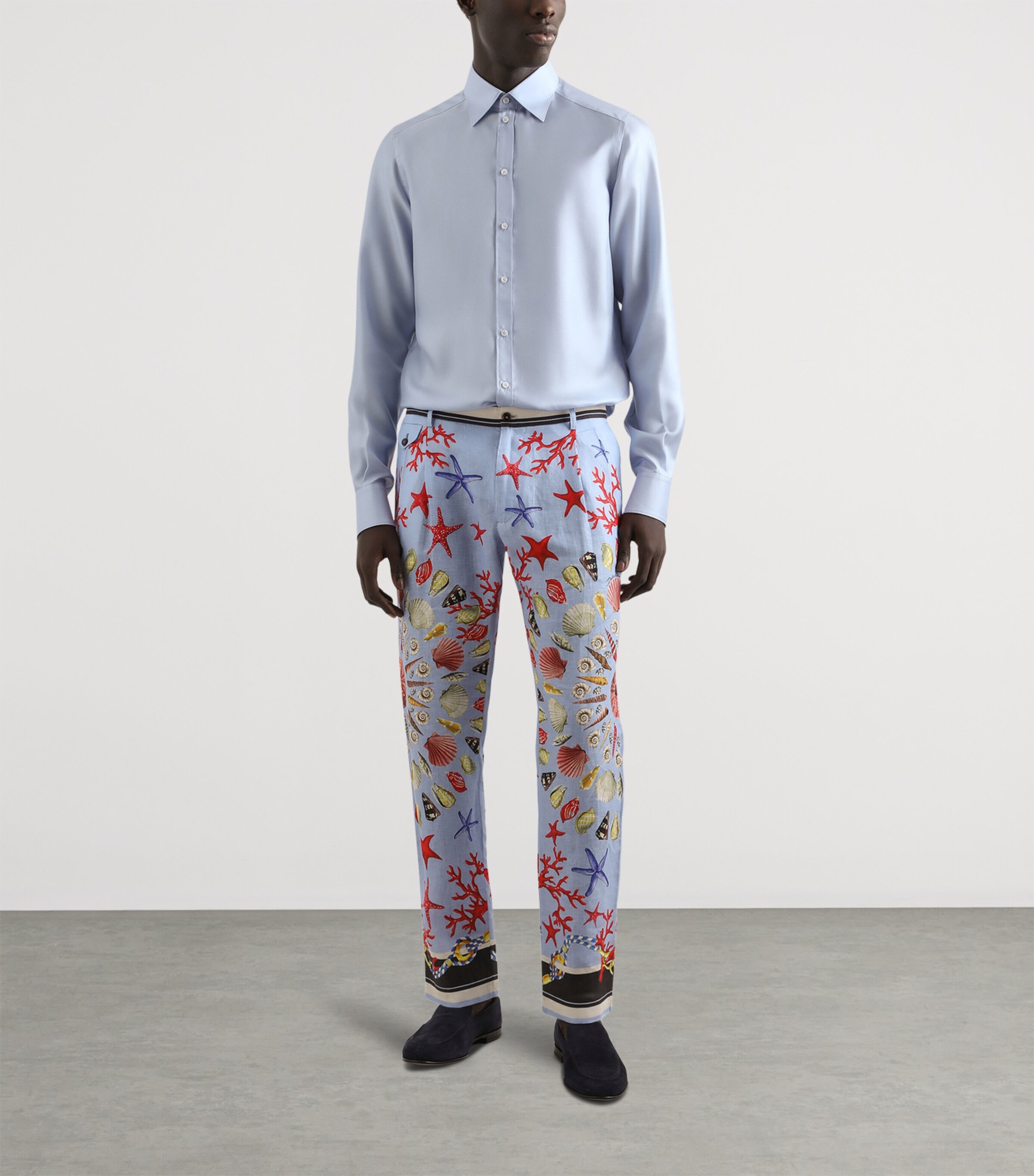 Silk Dress Shirt B1581-SKY BLUE Image 2