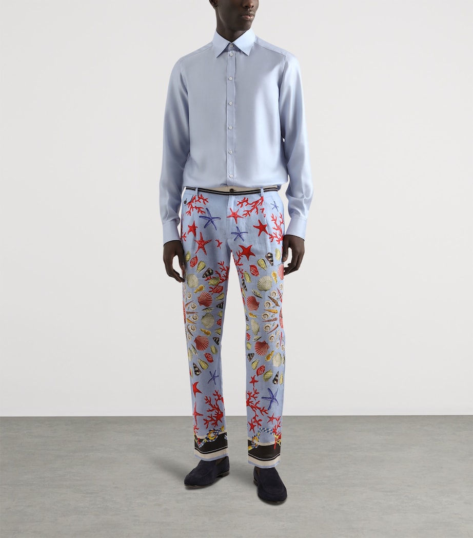 Silk Dress Shirt B1581-SKY BLUE Image 2