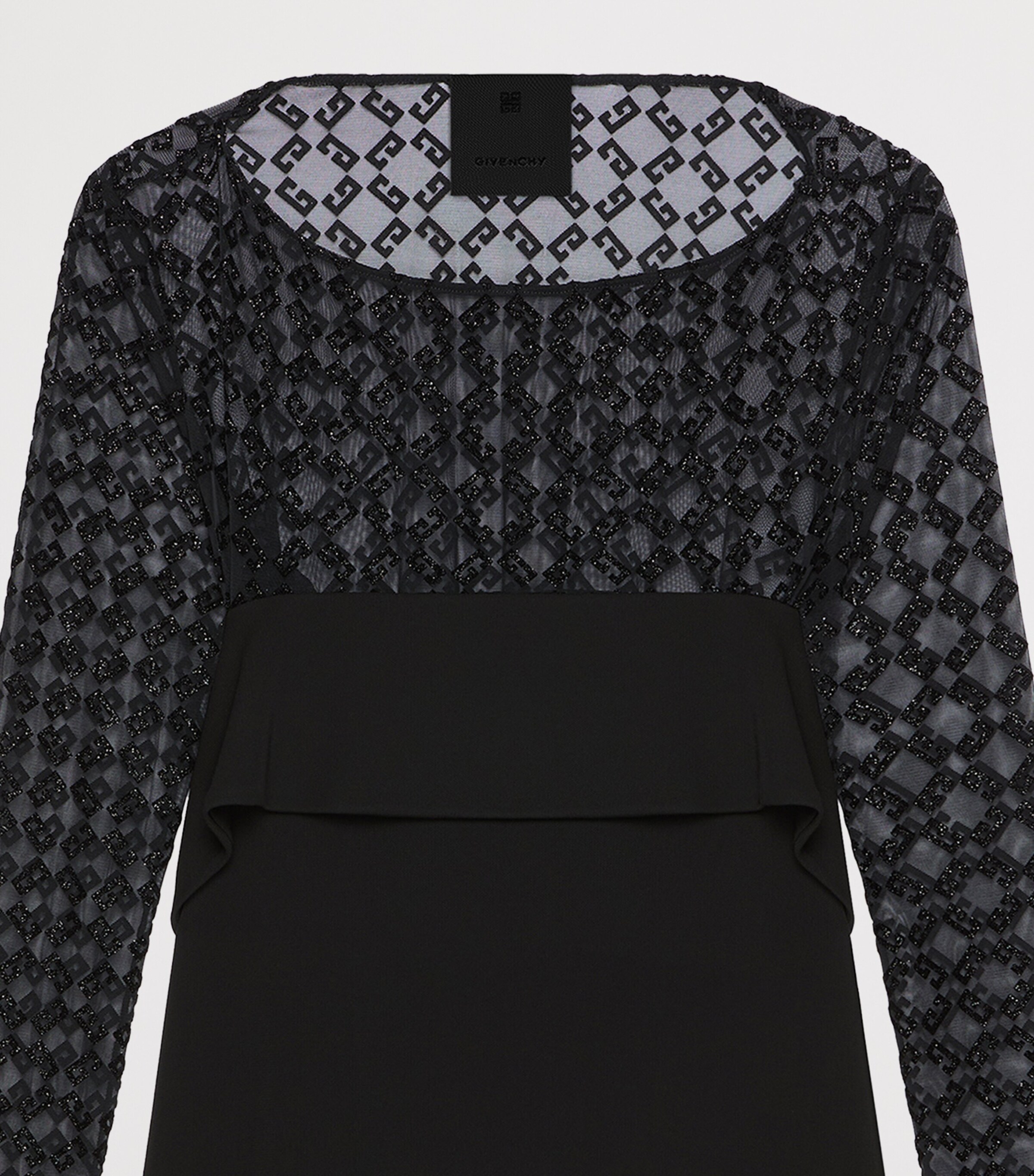 Givenchy Jersey and Tulle Monogram 72 Mini Dress | Harrods CA