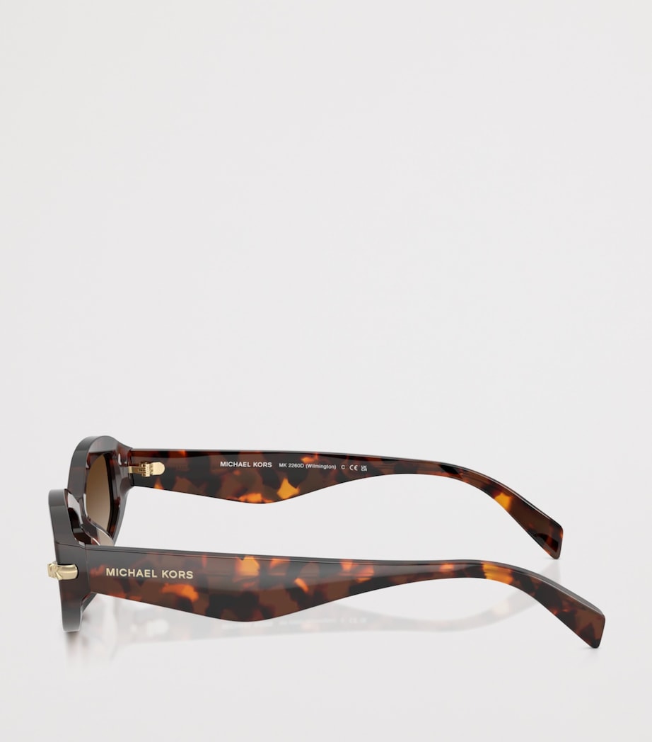 Michael Kors Wilmington Oval Sunglasses Brown Image 3