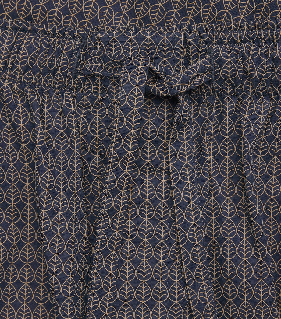 Cotton Jungle Leaf Print Boxer Shorts NAVY Image 5