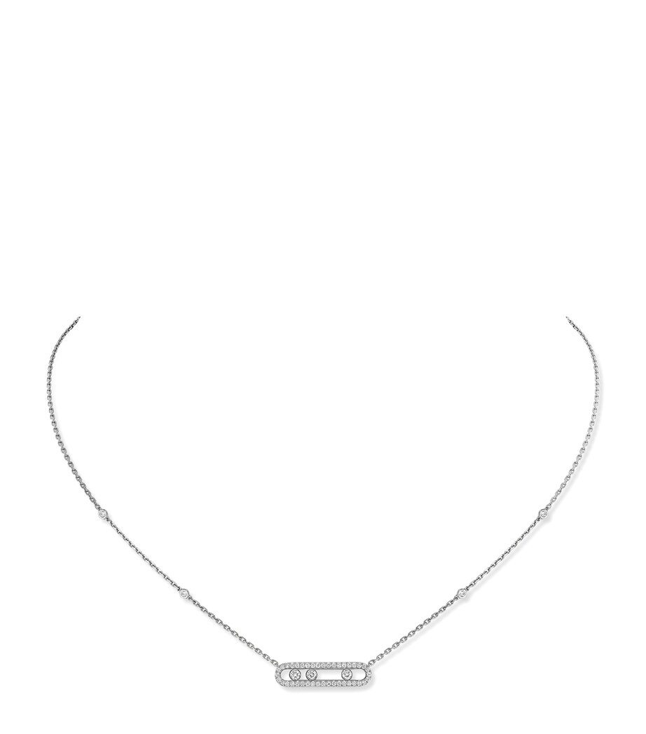Messika Move Classique White Gold and Diamond Pavé Necklace (0.33ct) White Gold Image 1