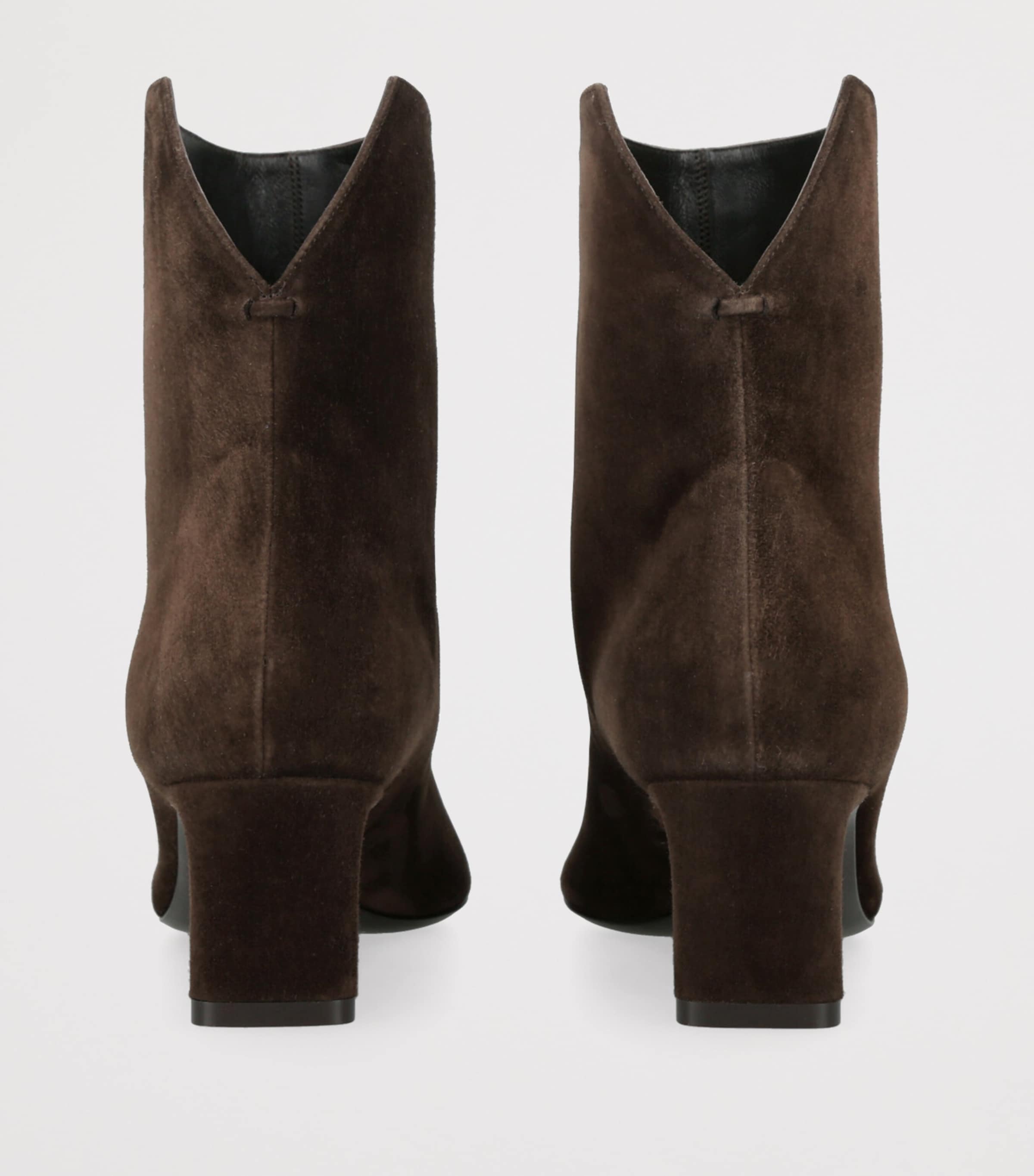 Suede Ona Ankle Boots 55 DARK BROWN Image 3