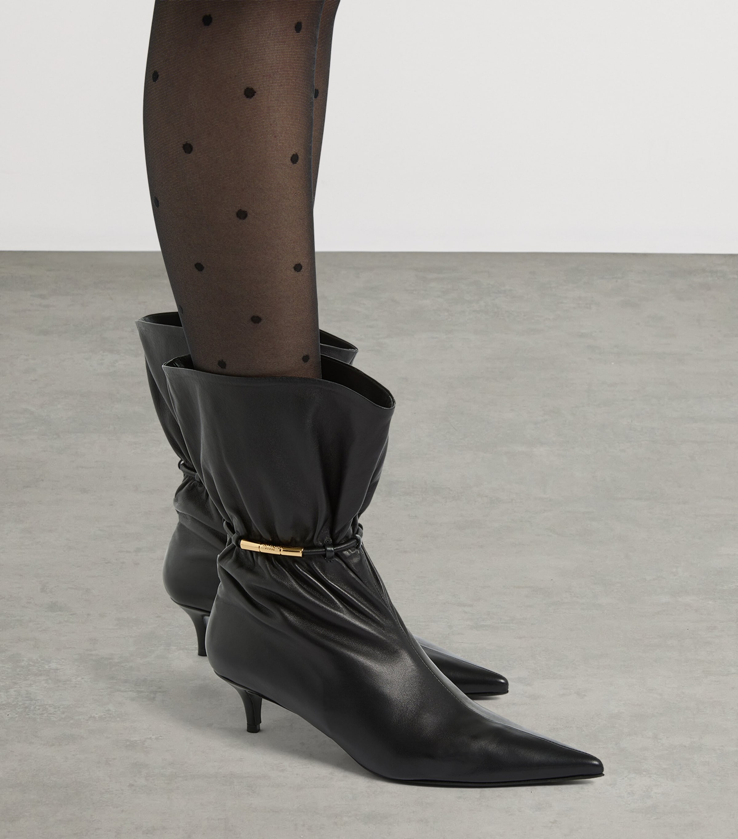 Balmain Lambskin Sphynx Ankle Boots Noir Image 2
