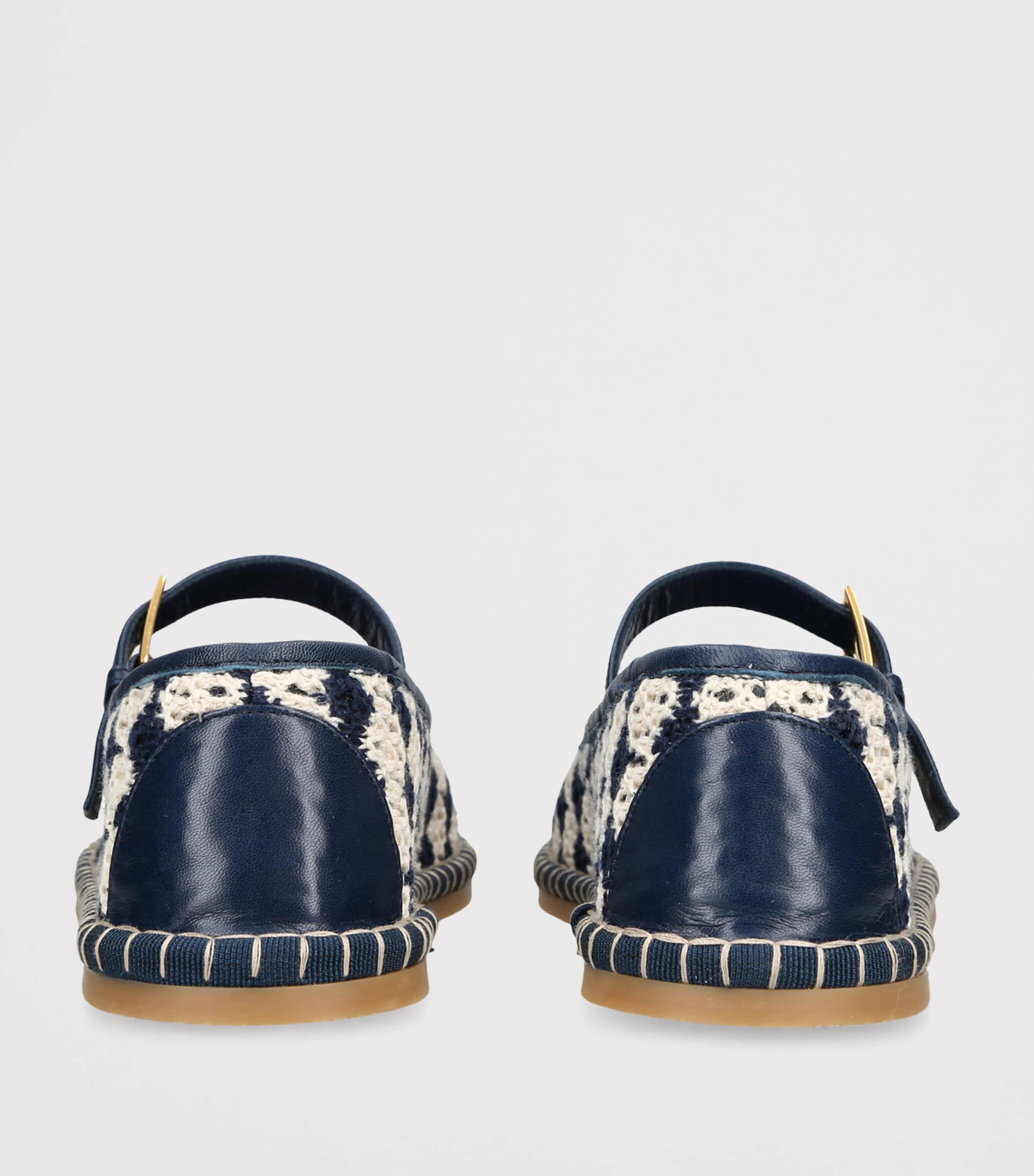 Valentino Garavani Blue Crochet La Cruisette Ballet Flats | Harrods US