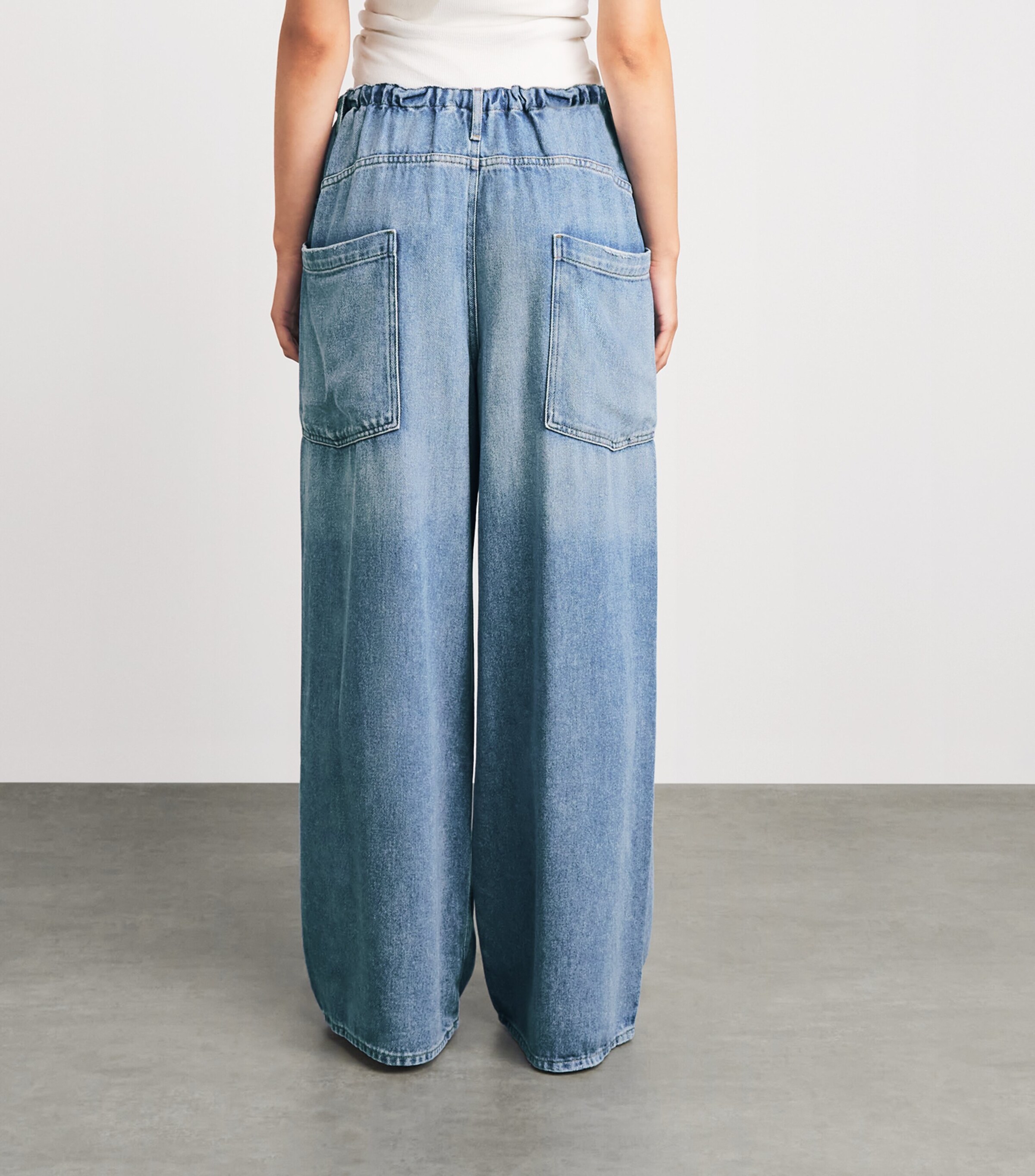 AGOLDE Womens Shaw Wide-Leg Jeans Script Md Tinted Ind Image 5