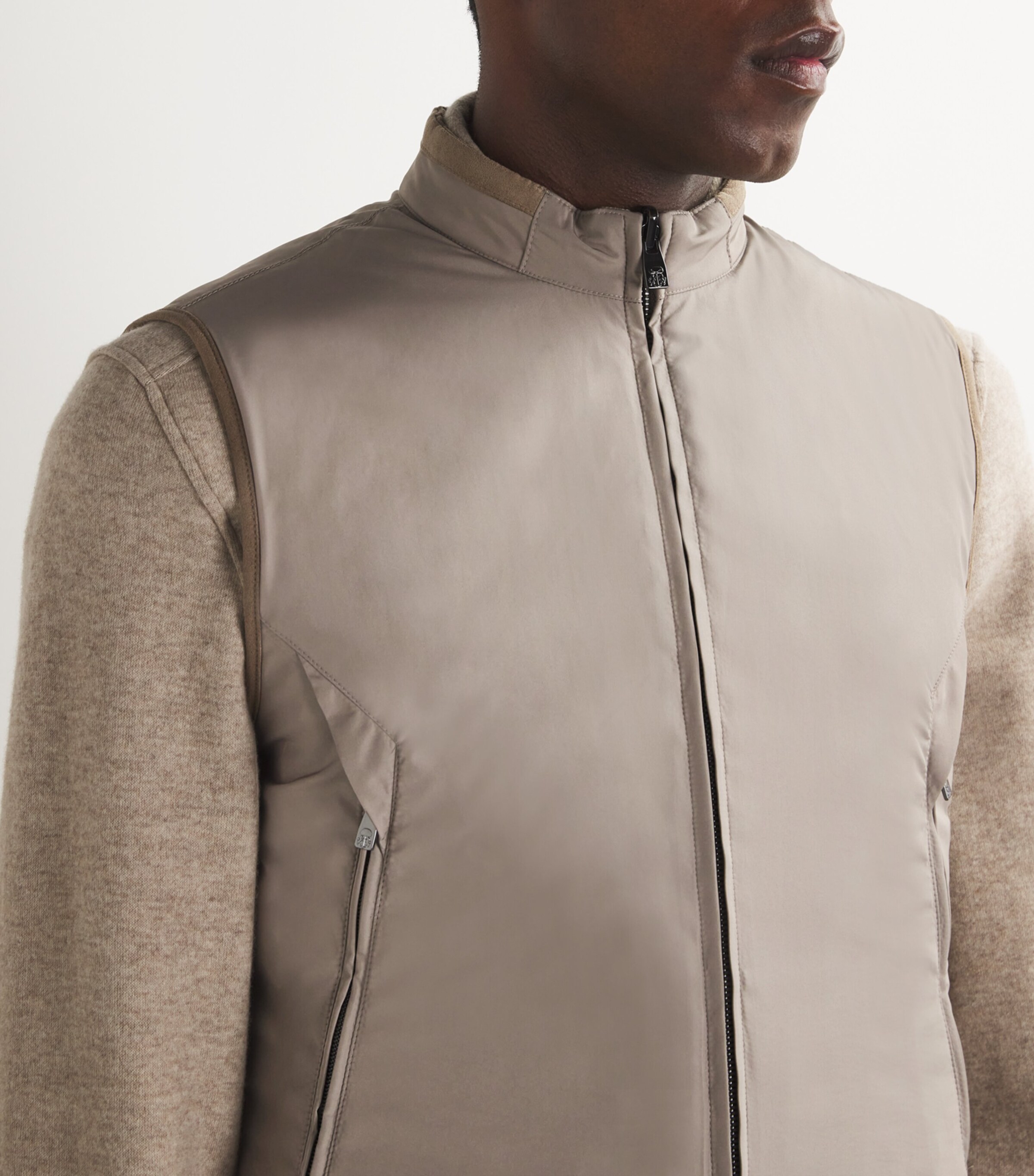 Silk-Blend Padded Gilet 035 NATURAL / BEIGE Image 7