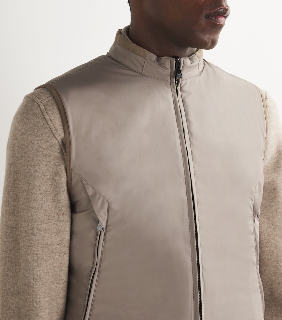 Silk-Blend Padded Gilet 035 NATURAL / BEIGE Image 7