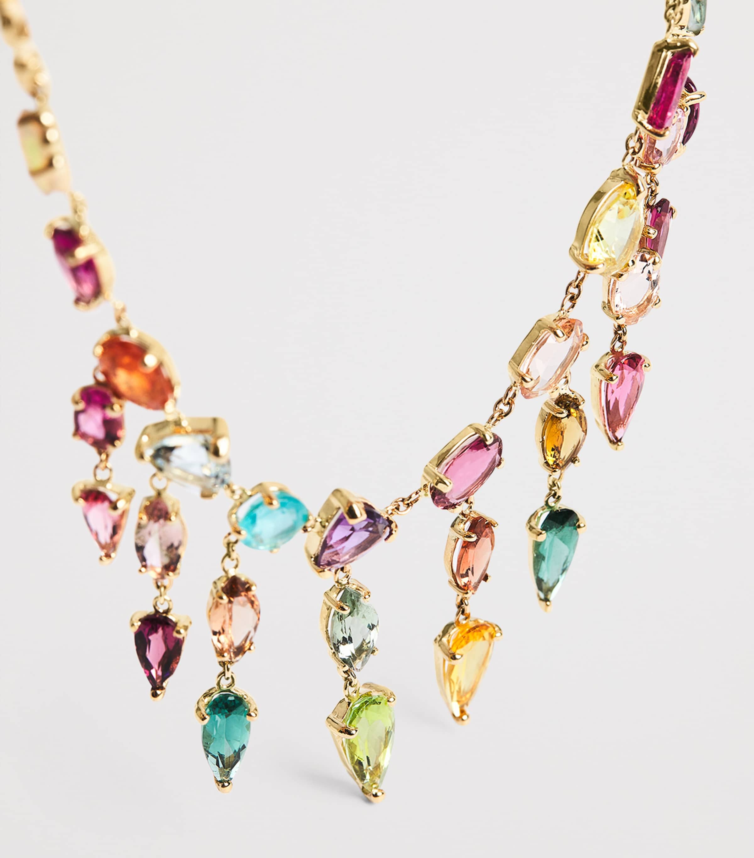 Yellow Gold and Mixed Gemstone Shaker Necklace YELLOW GOLD Image 3