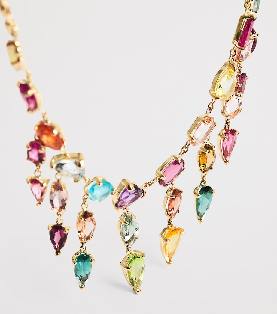 Yellow Gold and Mixed Gemstone Shaker Necklace YELLOW GOLD Image 3