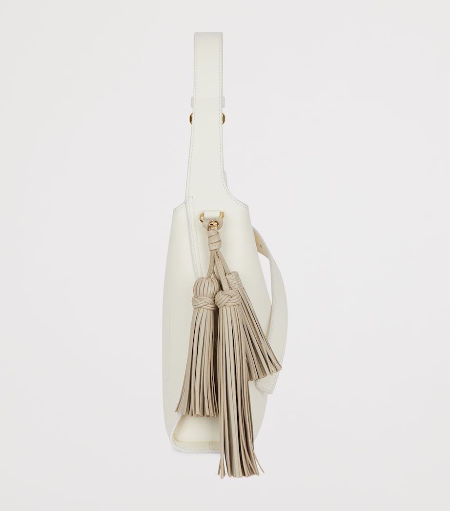 Mini Leather Belted Shoulder Bag IVORY Image 3