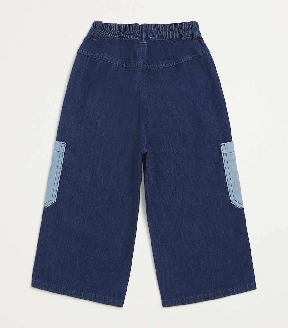 Kenzo Kids Denim Pocket Trousers (2-14 Years) Double Stone Image 2