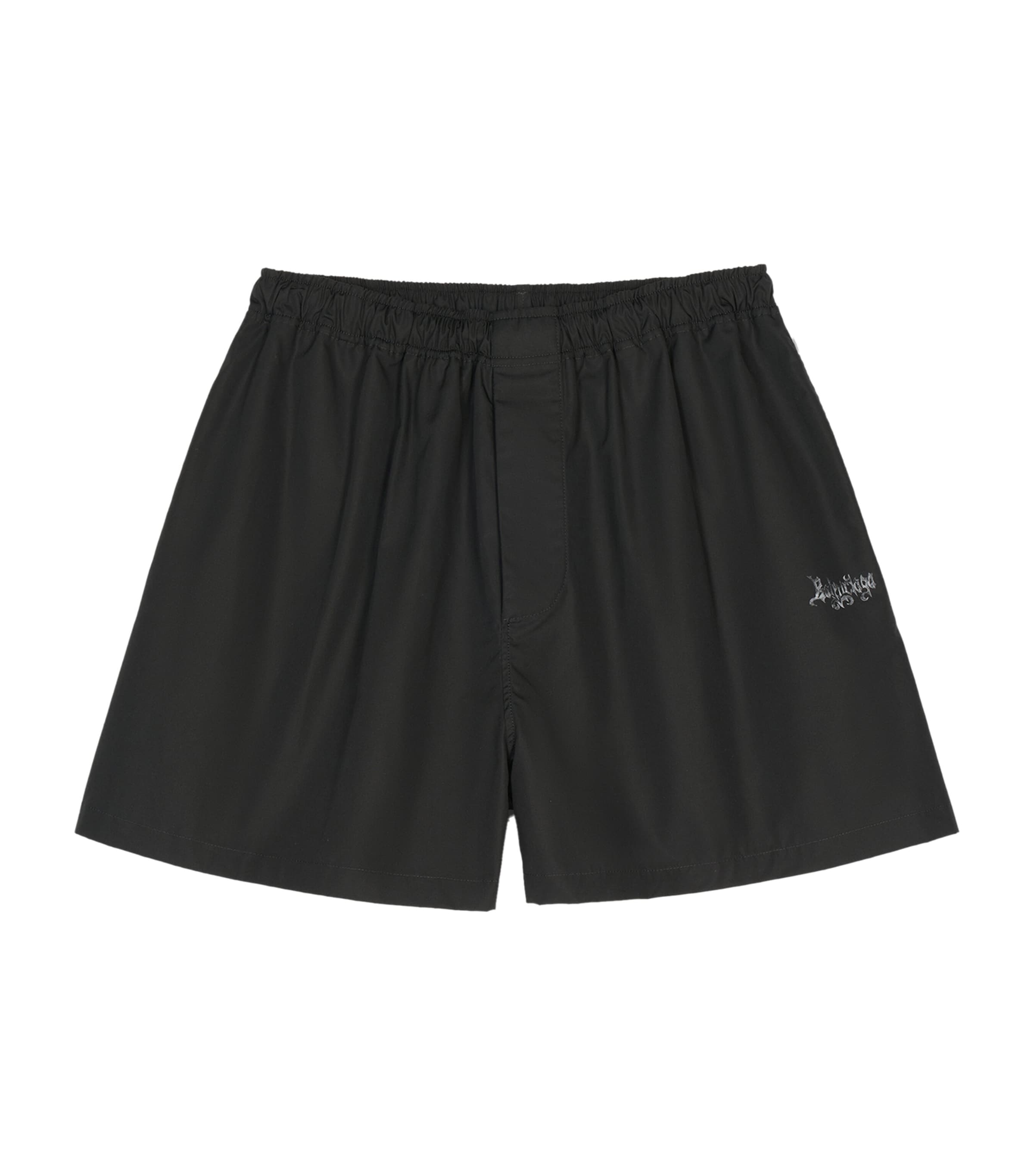 Balenciaga Cotton Logo Boxer Shorts In Black