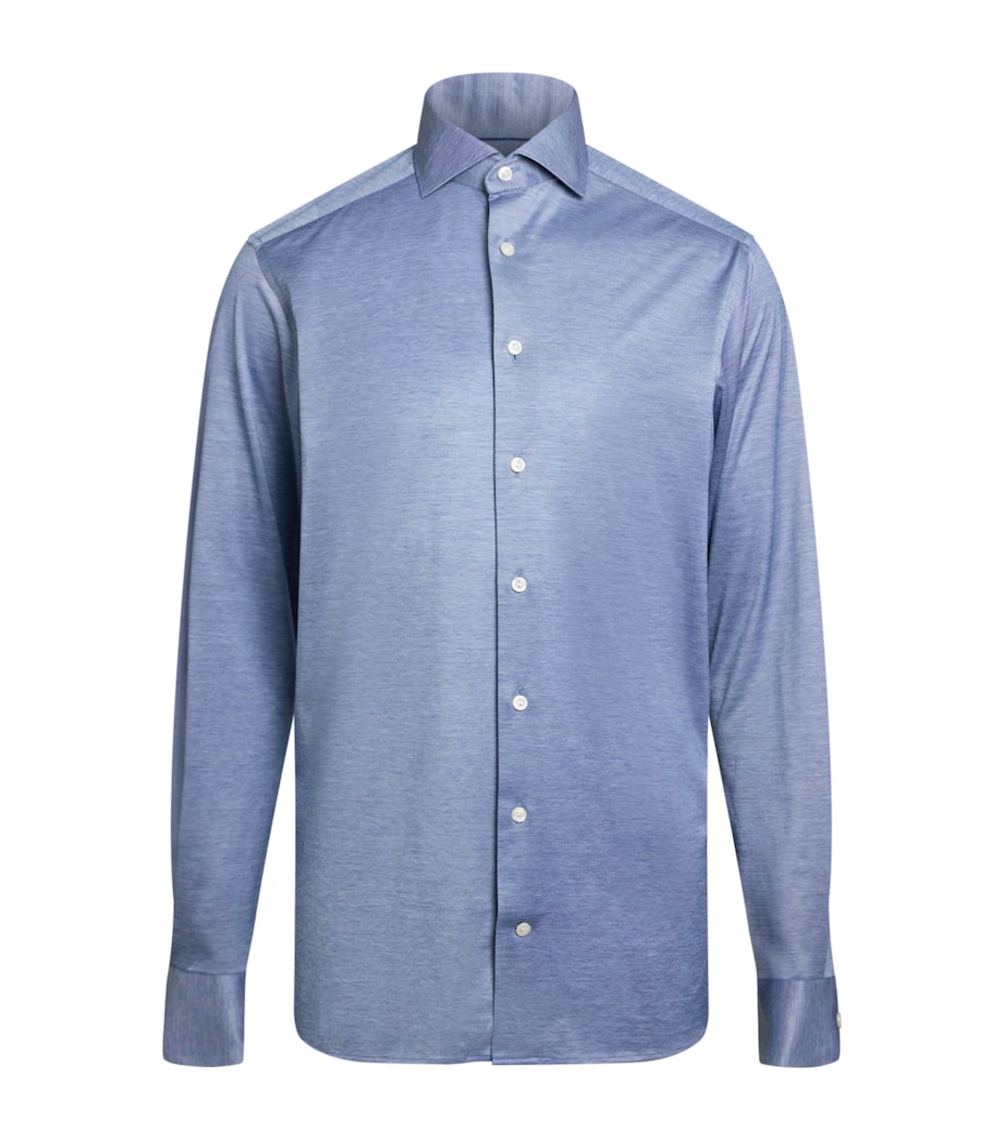 Cotton Filo di Scozia Shirt 26 DARK BLUE Image 1