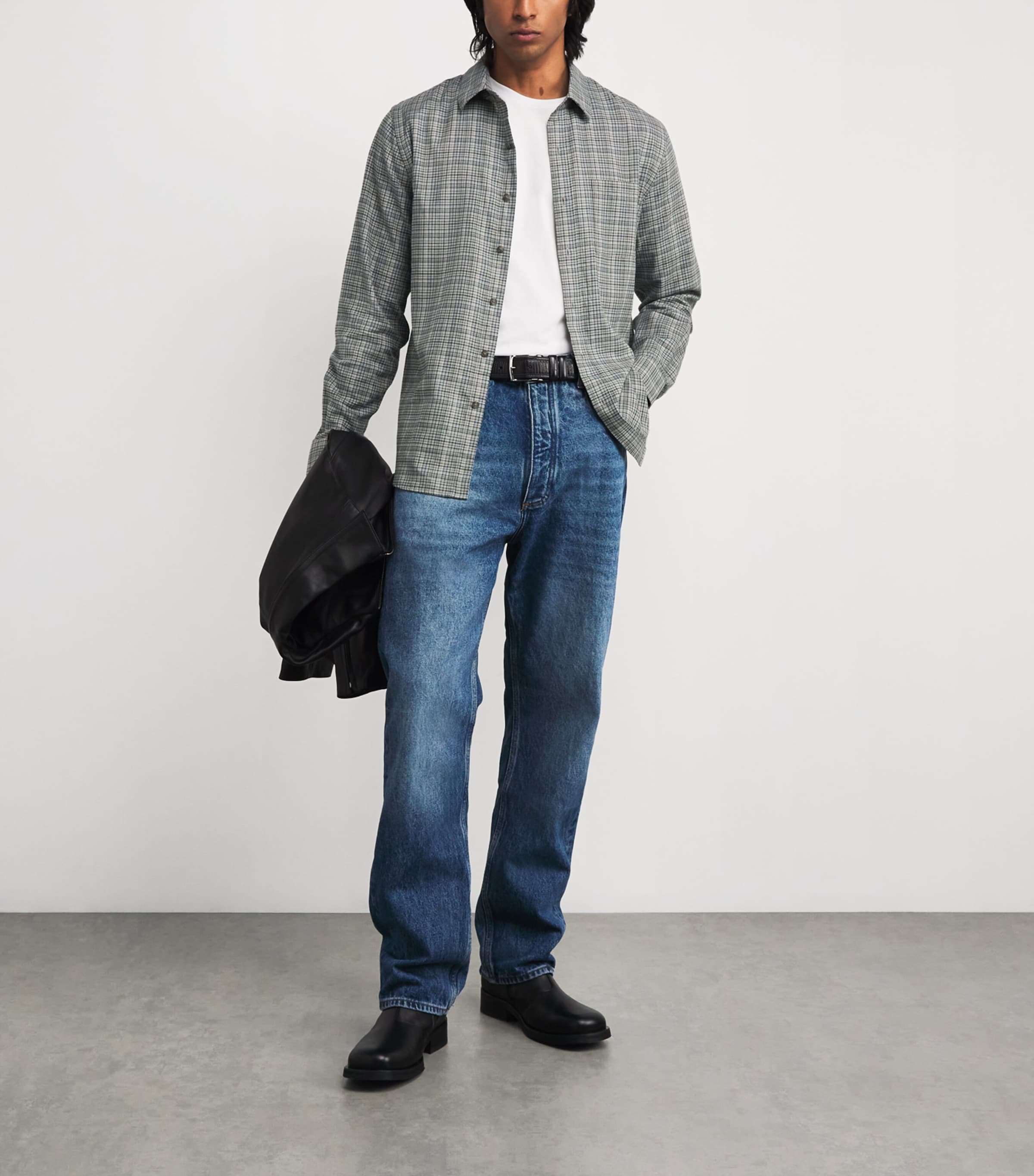 Vince Mens Cotton Check Shirt Psc Combo Image 2