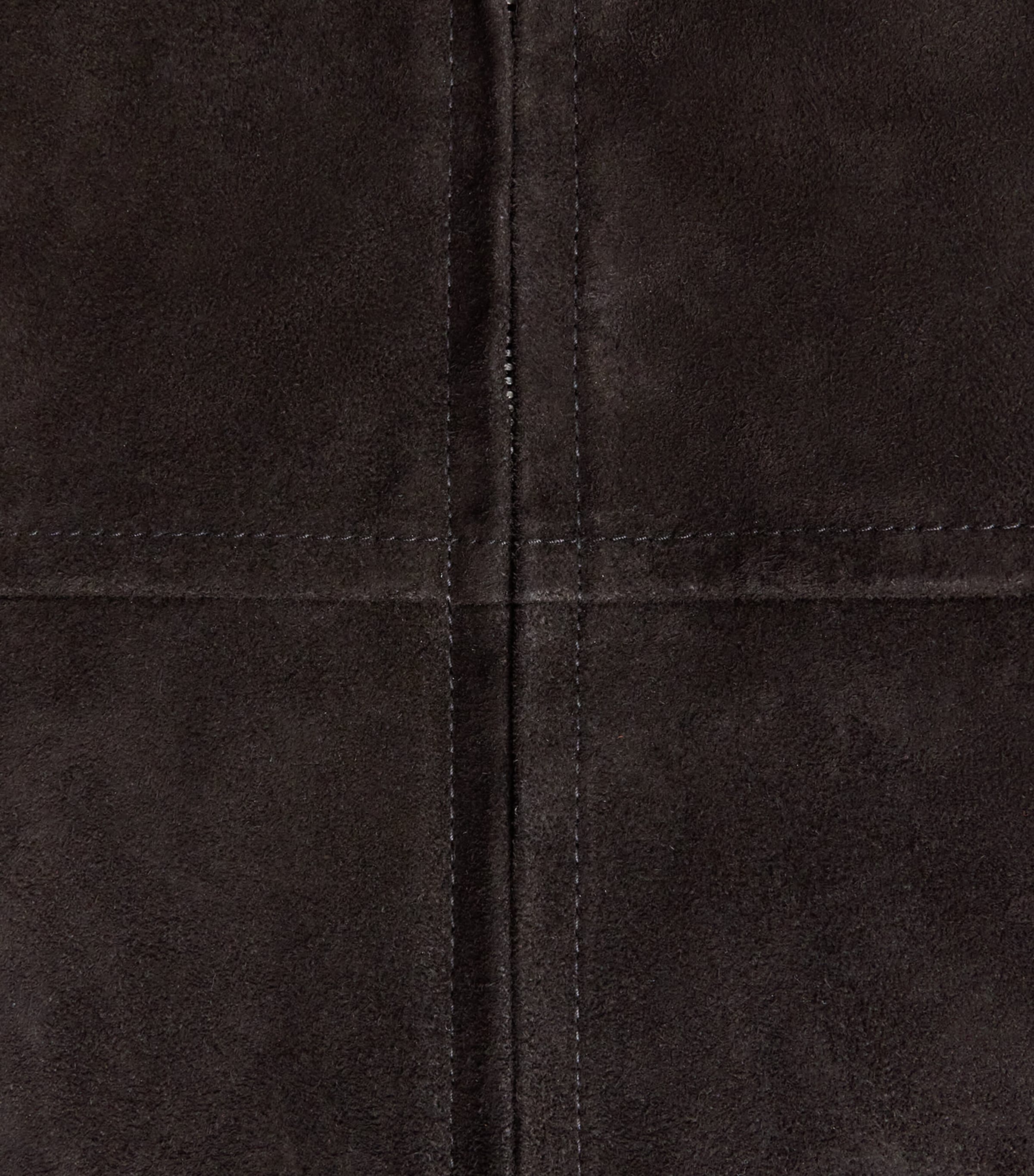 Le 17 Septembre Mens Suede Jacket Black Image 6