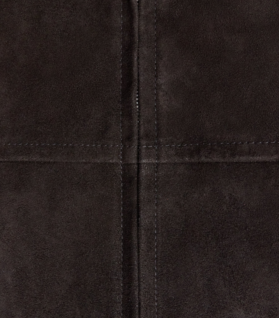 Le 17 Septembre Mens Suede Jacket Black Image 6