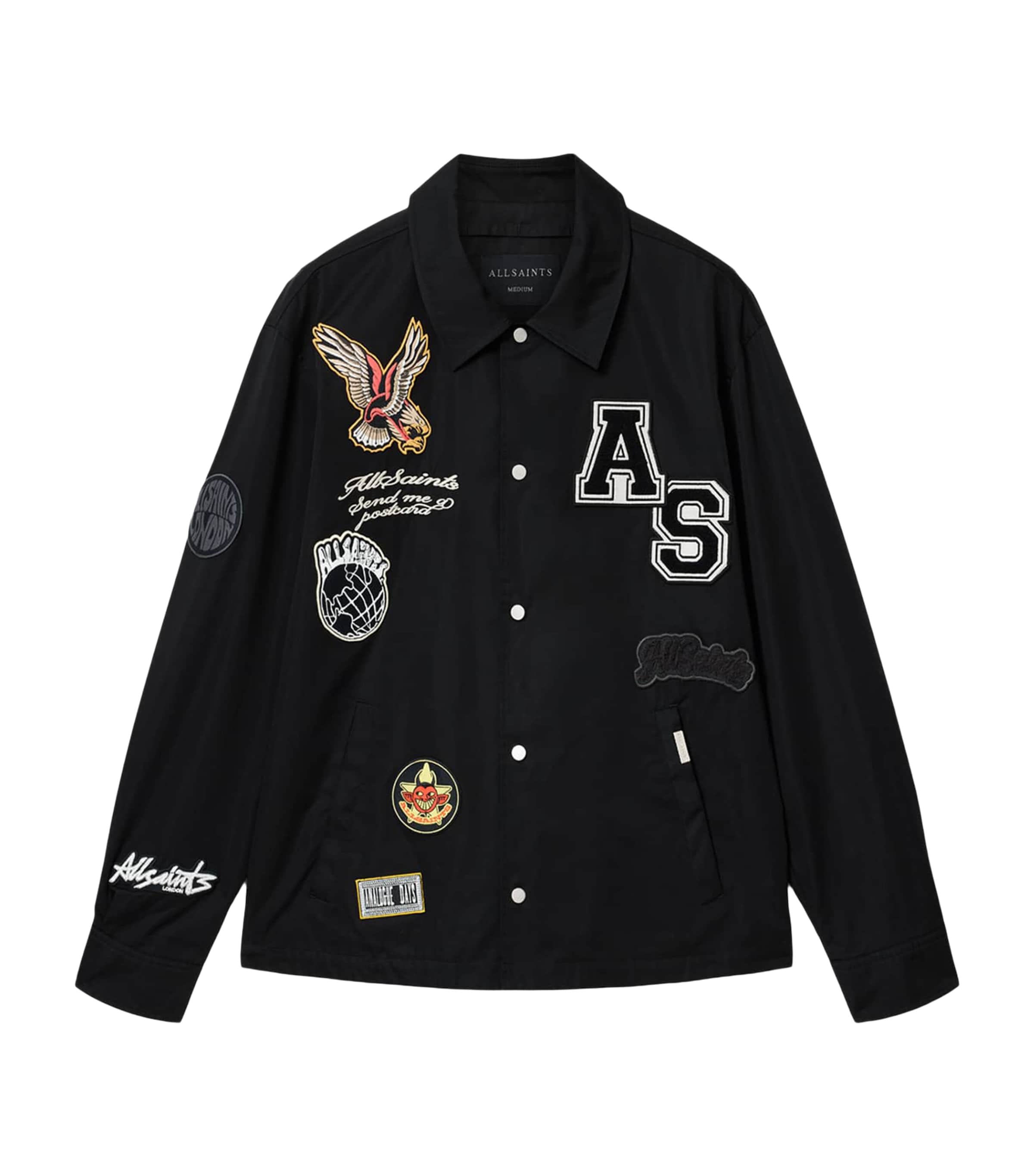 AllSaints Black Soundman Coach Jacket | Harrods US