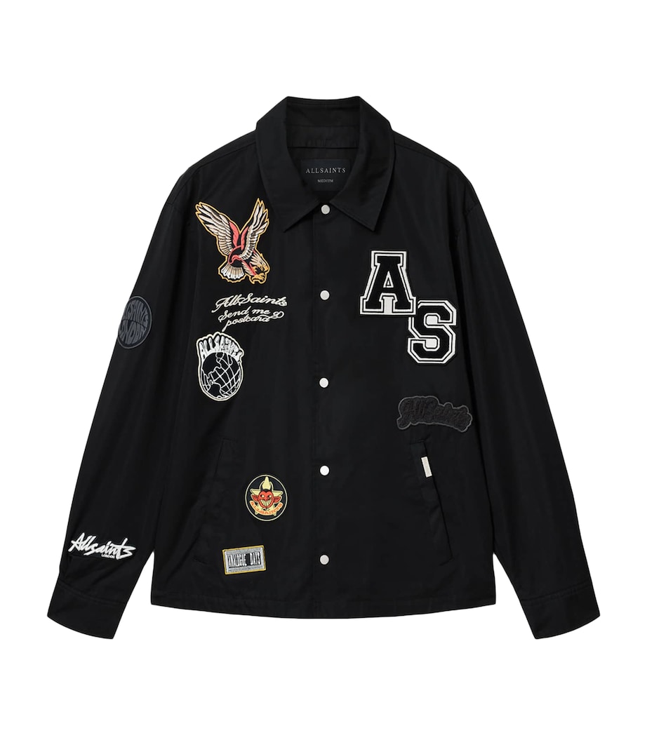 AllSaints Mens Soundman Coach Jacket Black Image 1
