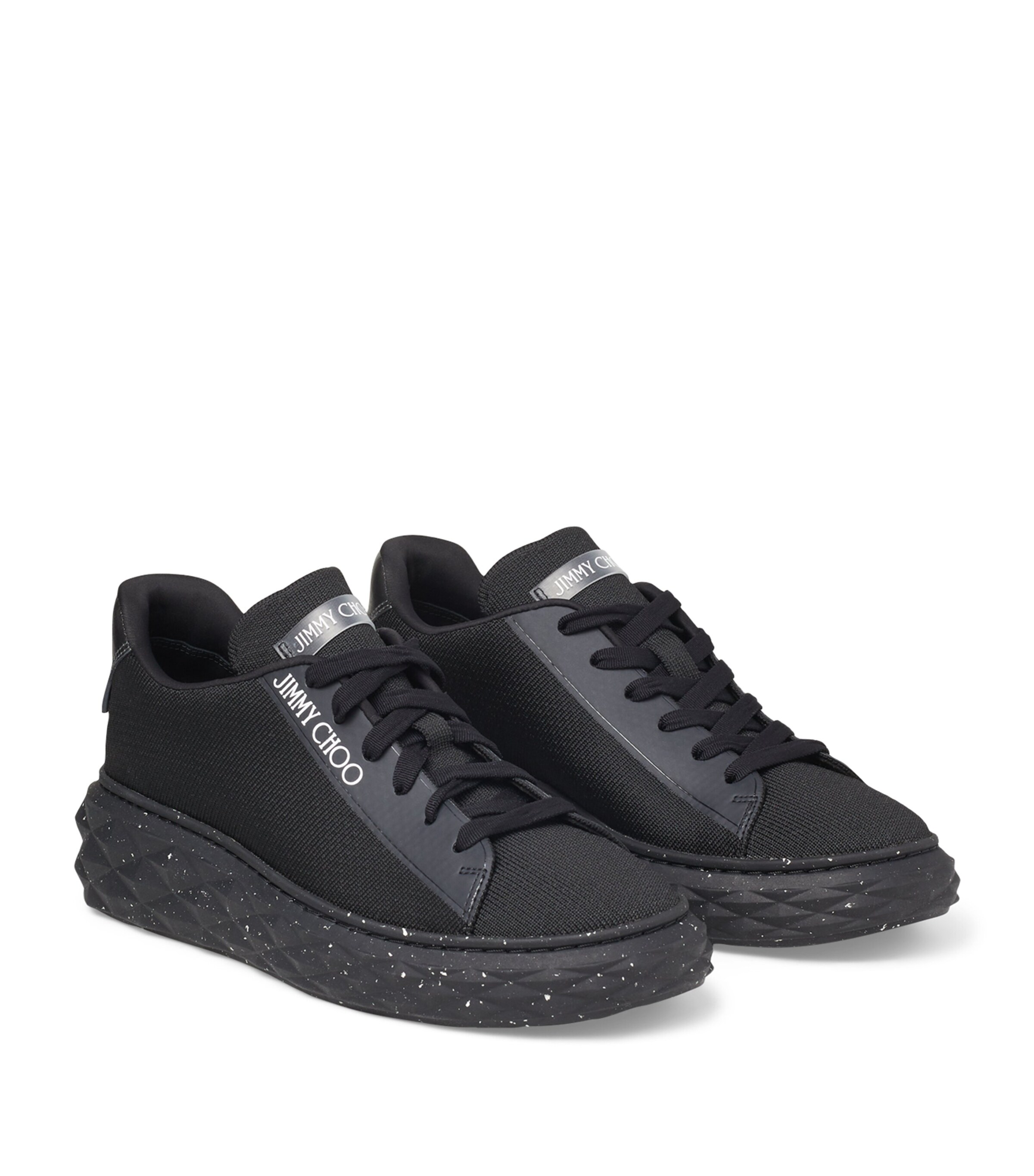 Diamond Light Maxi Leather Sneakers V BLACK Image 4