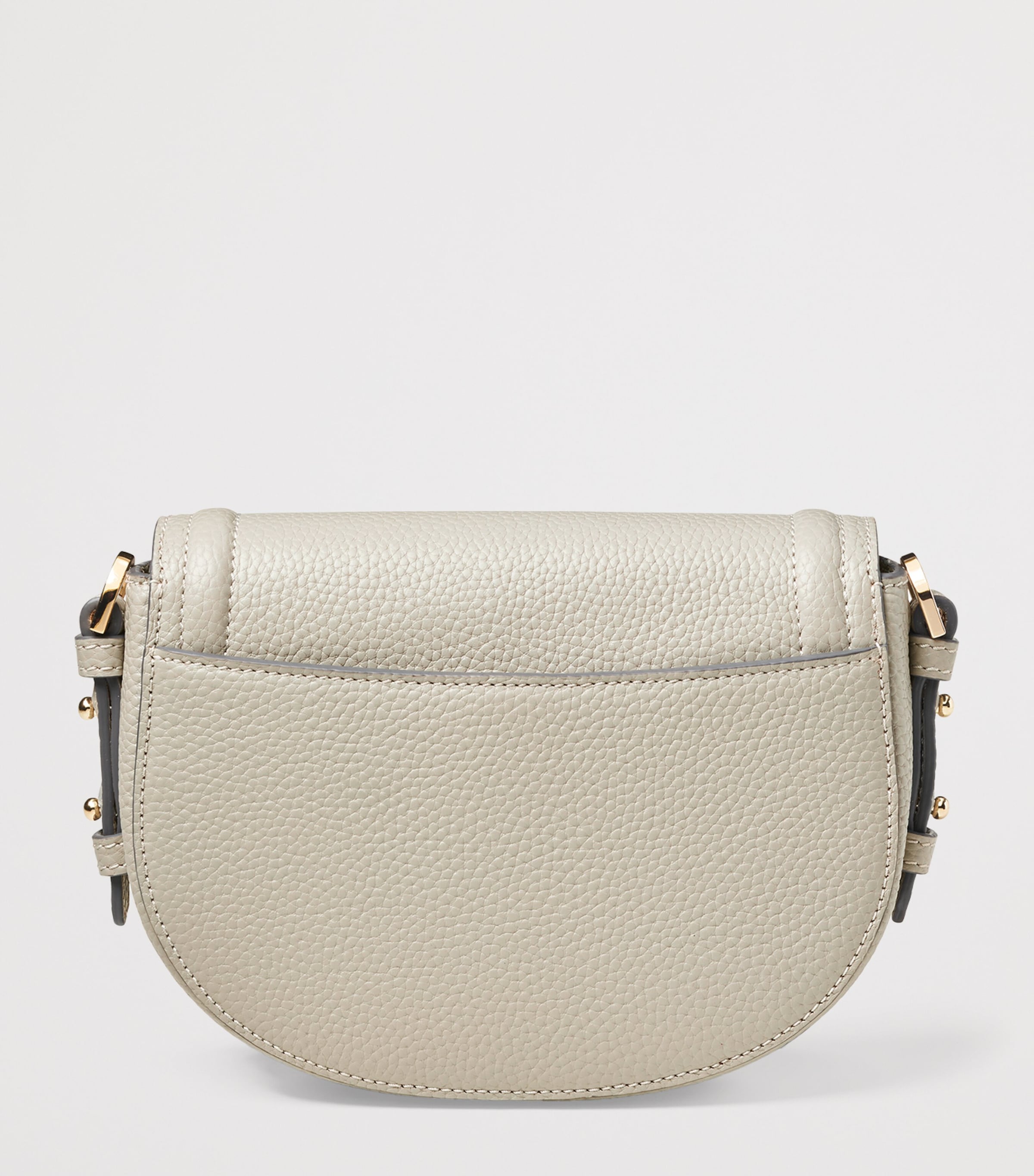 Small Leather Stella Cross-Body Satchel DOVE GREY Image 3