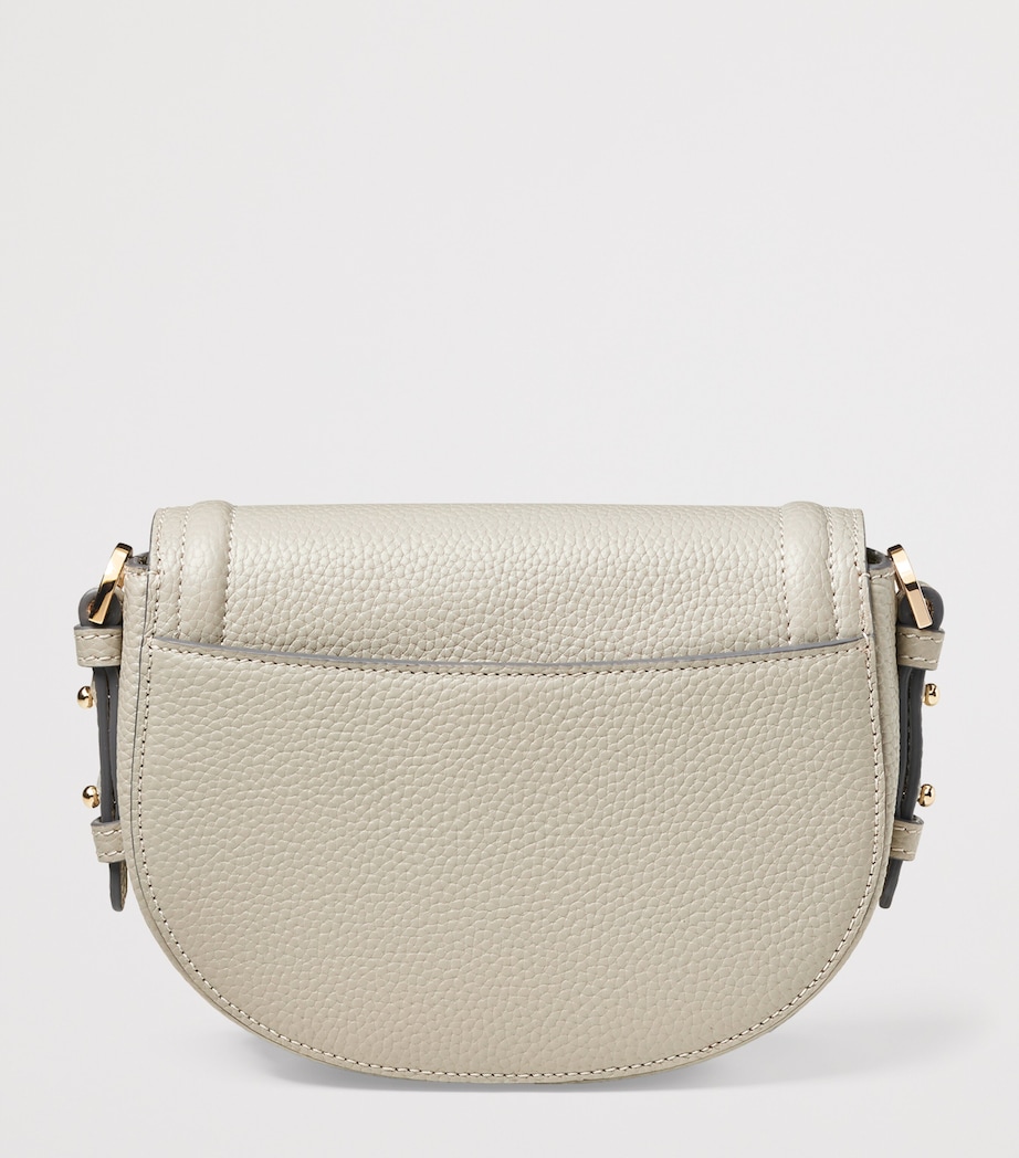 Small Leather Stella Cross-Body Satchel DOVE GREY Image 3