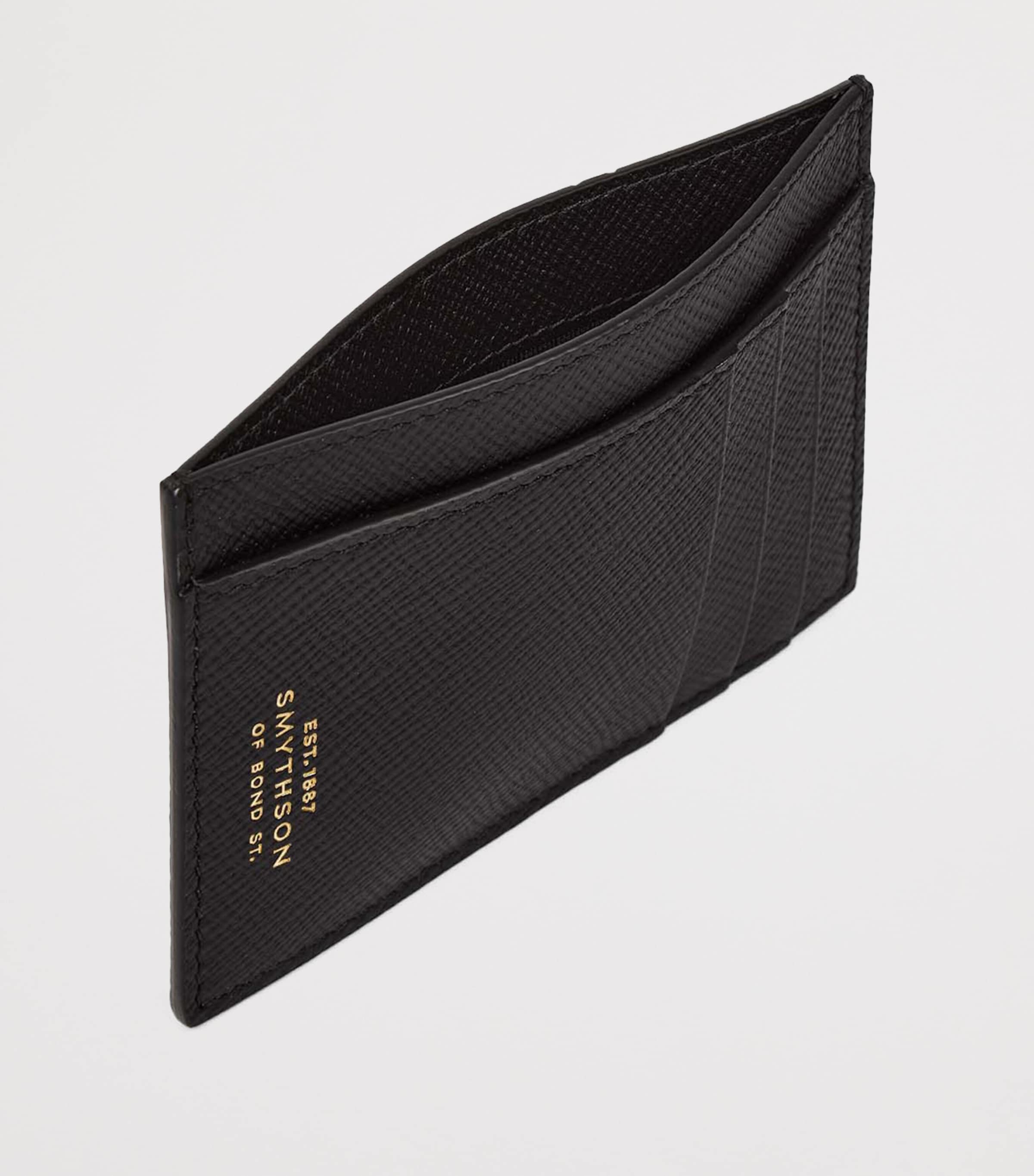 Panama Leather Compact Card Holder BLACK Image 3