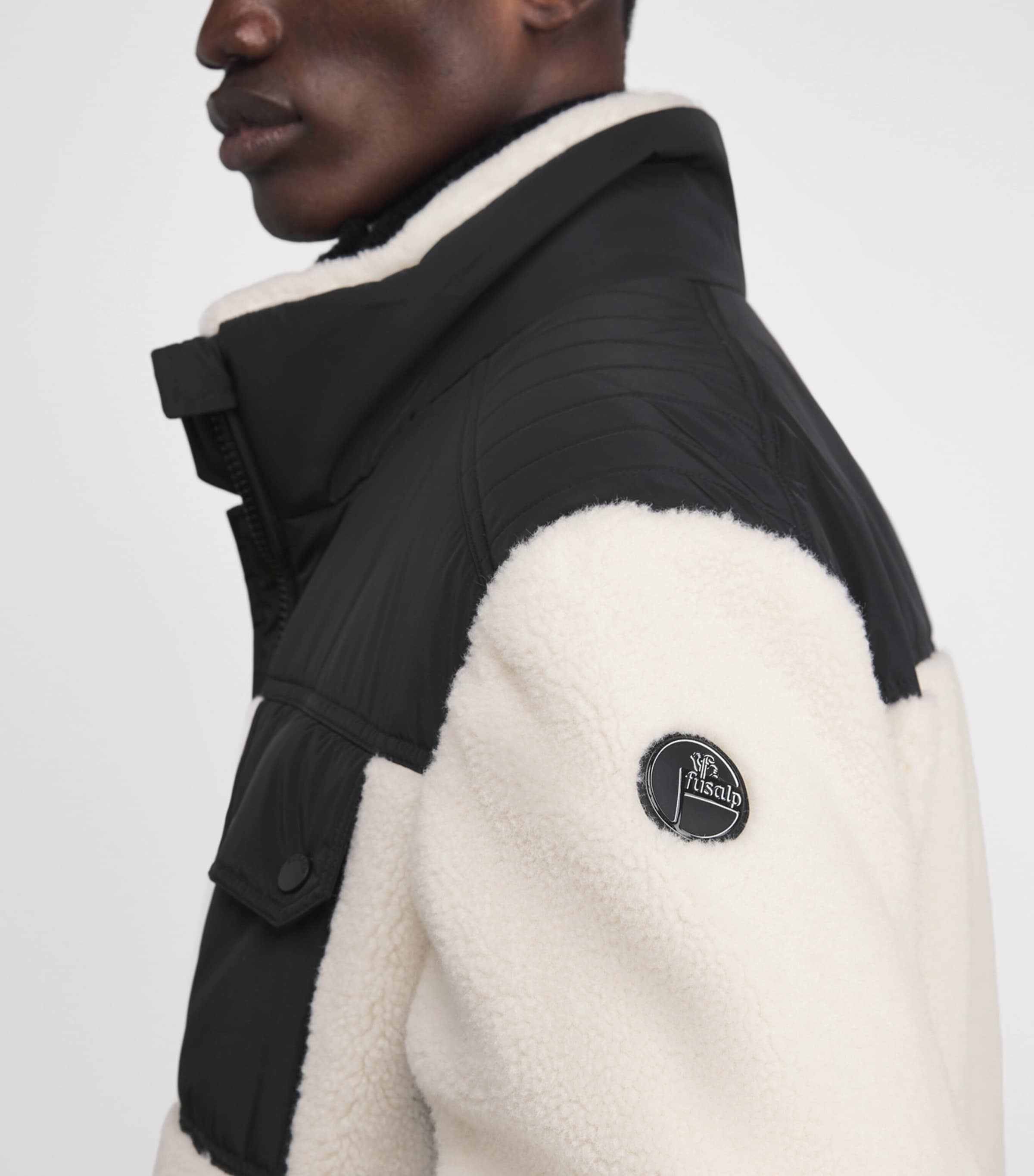 Faux Fur Flockoon Jacket 1091 DESERT/NOIR Image 6