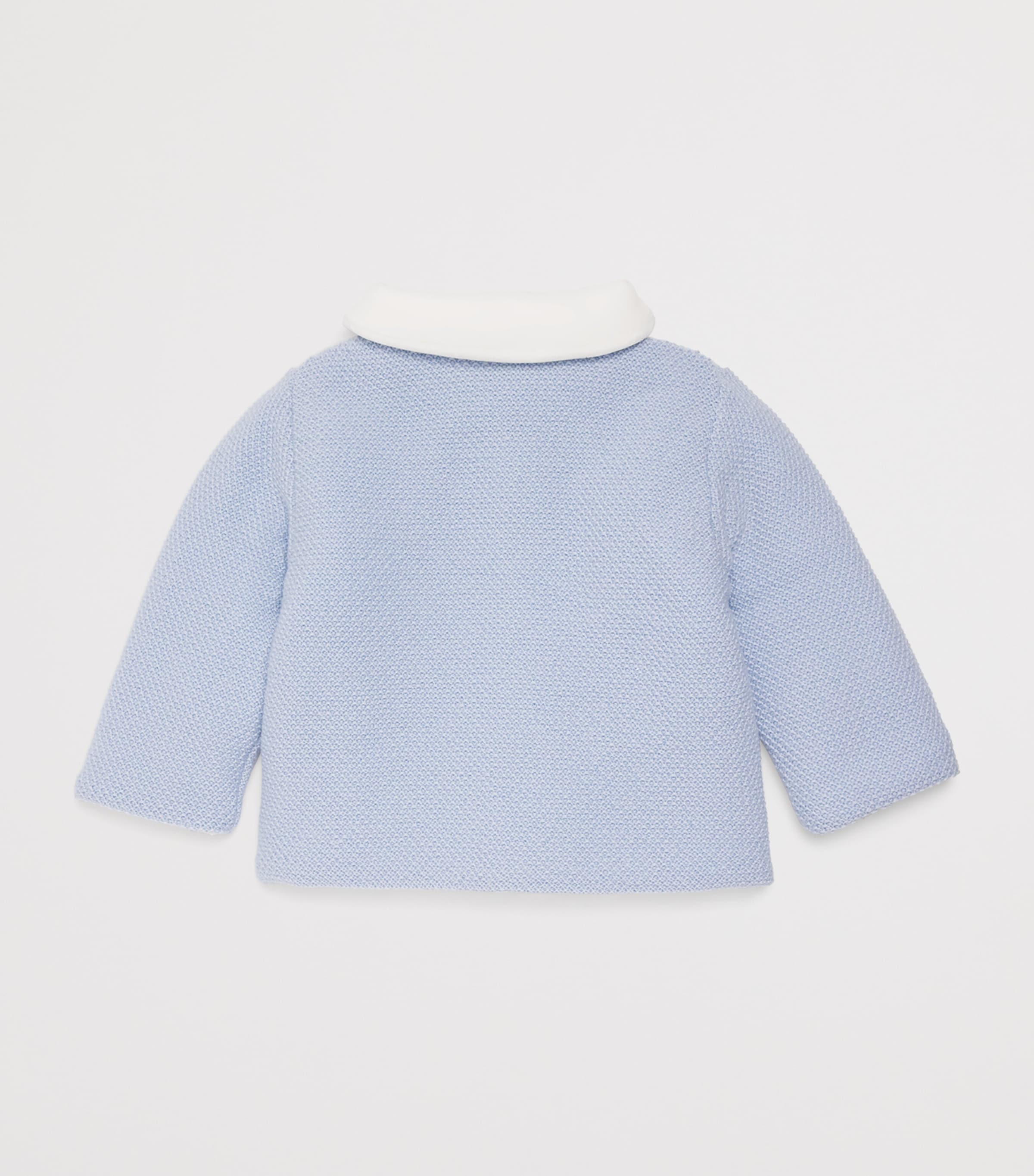 Paz Rodriguez Cotton Knit Cardigan (1-24 Months) Light Blue Image 2