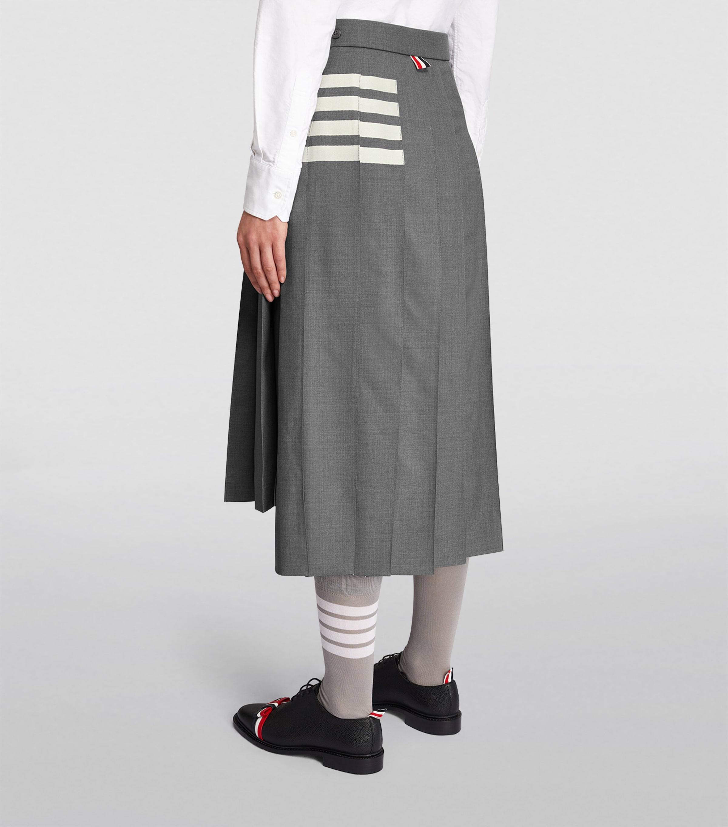 Pleated Midi Skirt MED GREY Image 4