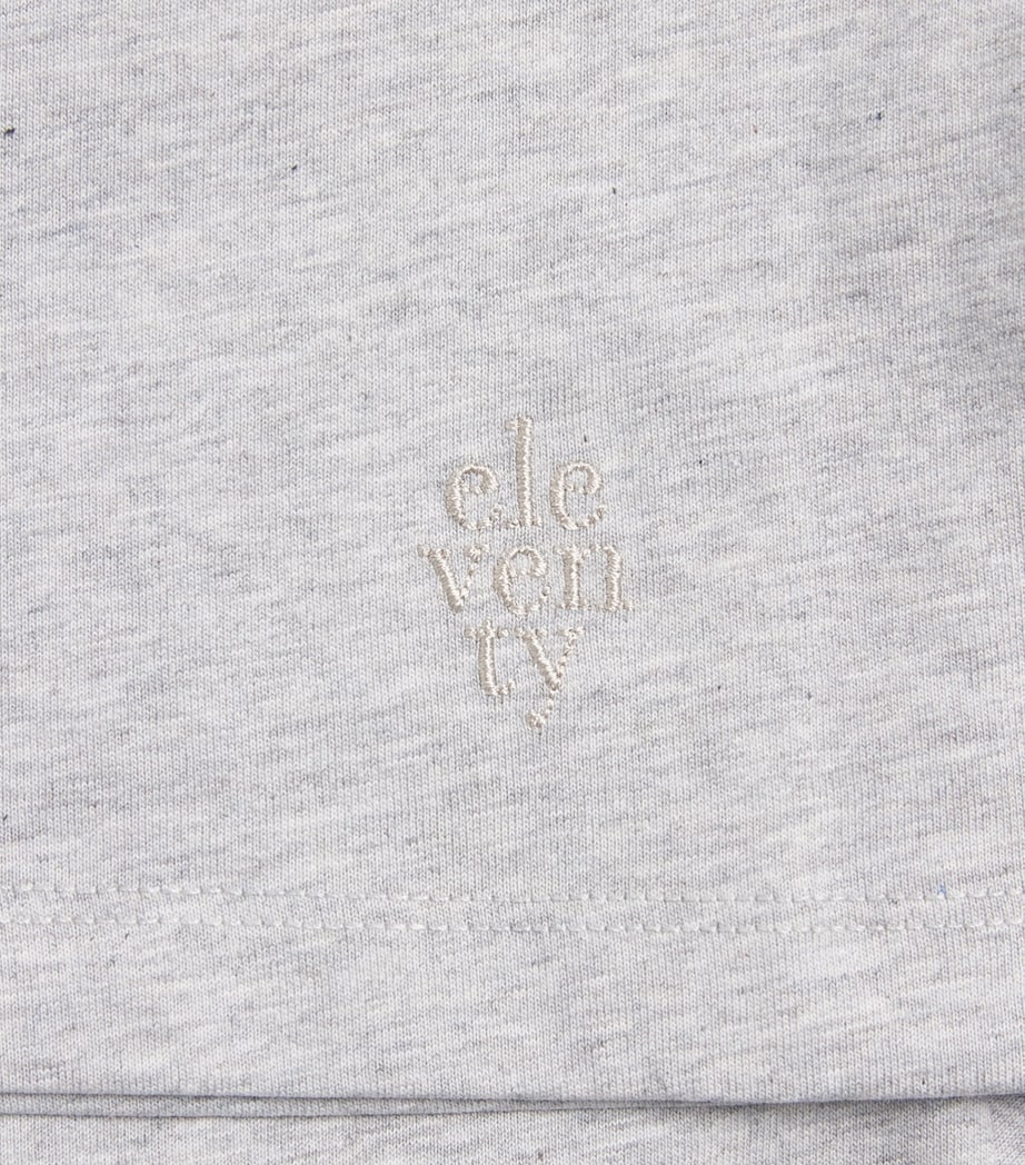 Eleventy Kids Cotton Logo T-Shirt (2-16 Years) Grigio Ch.mel Image 3