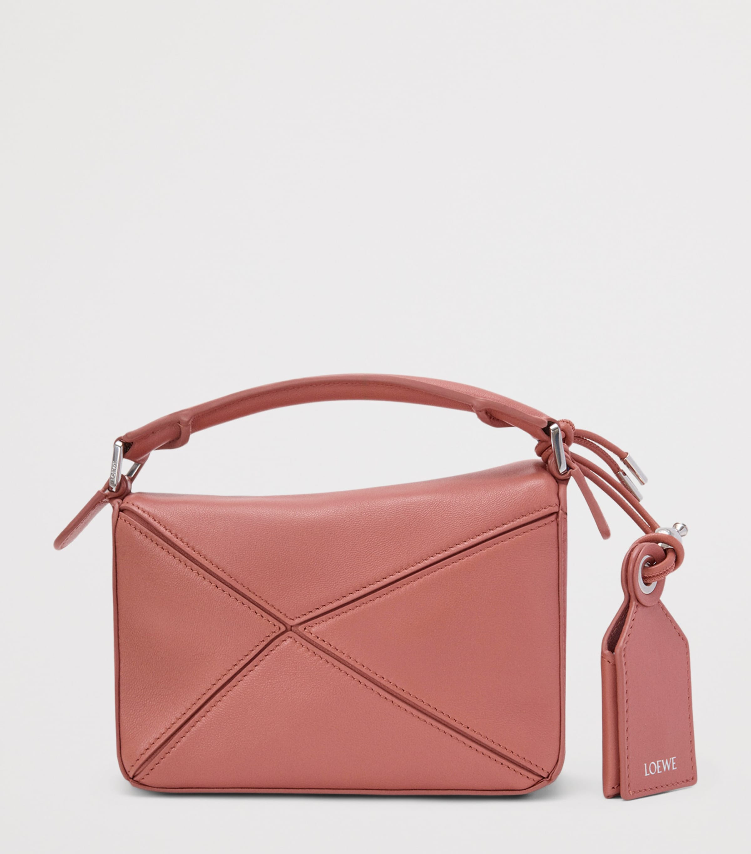 Mini Leather Featherlight Puzzle Top-Handle Bag BLUSH Image 5