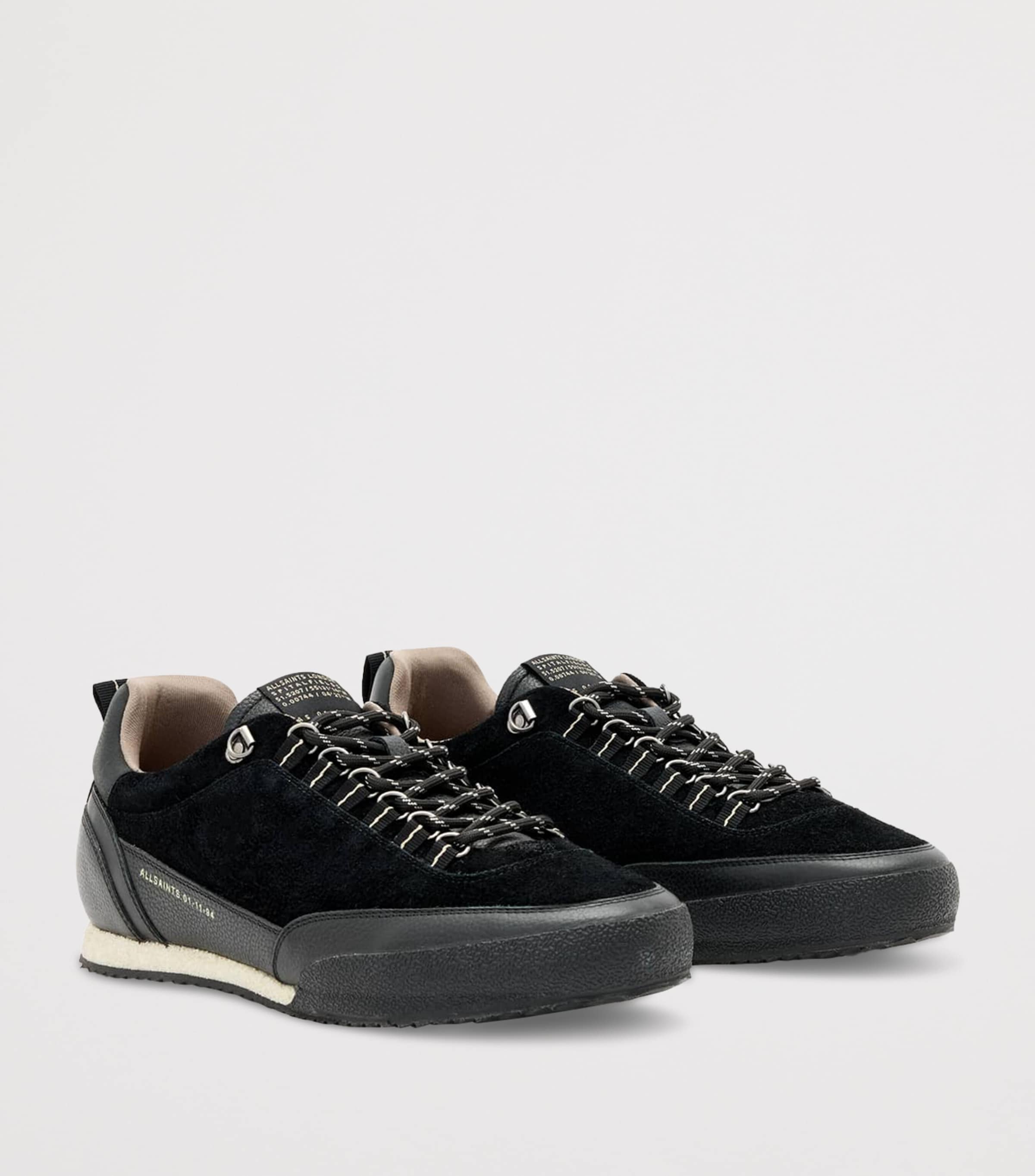AllSaints Leather Harri Sneakers Black Image 3