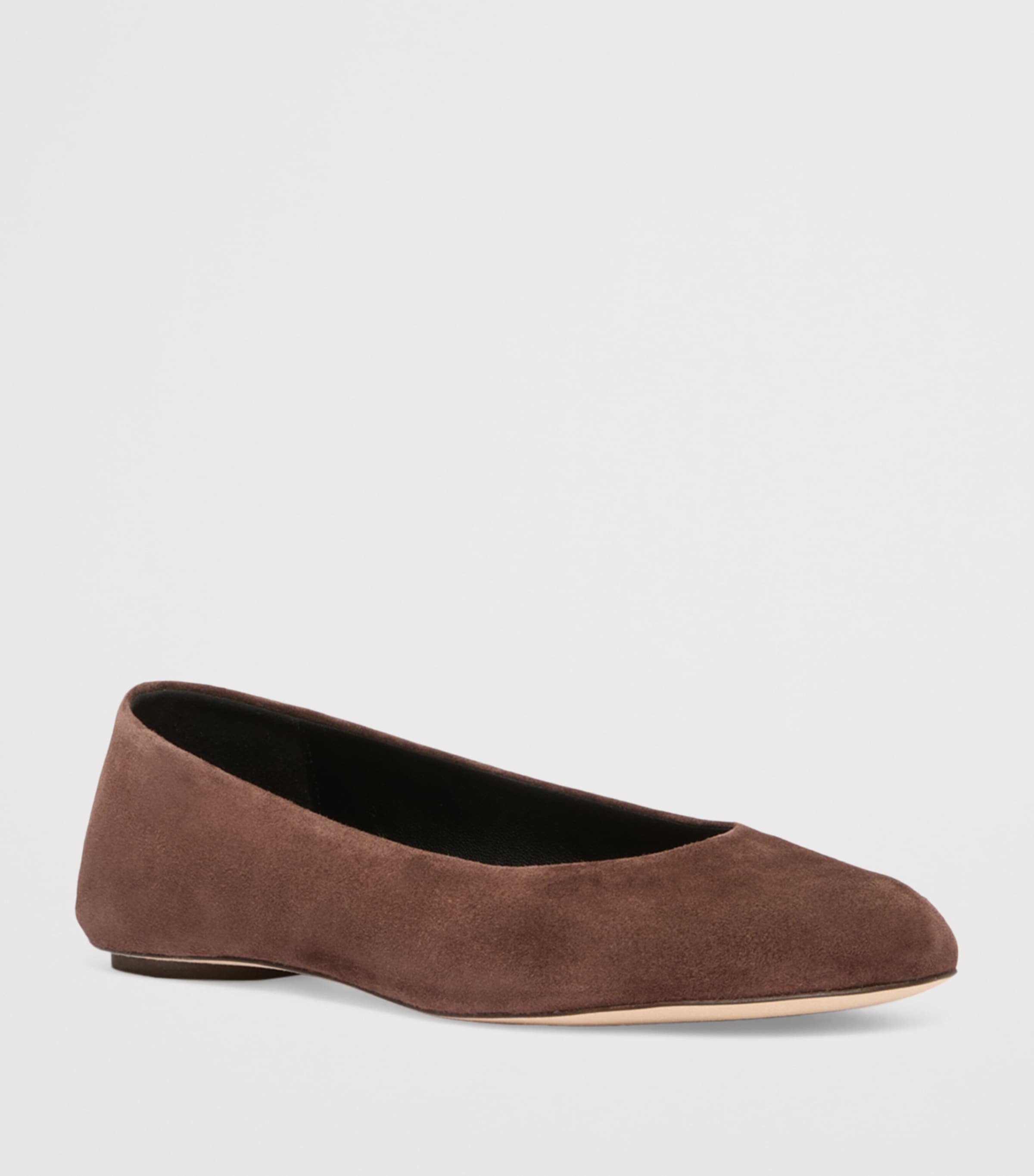 Weekend Max Mara Suede Ballet Flats Chocolate Image 2