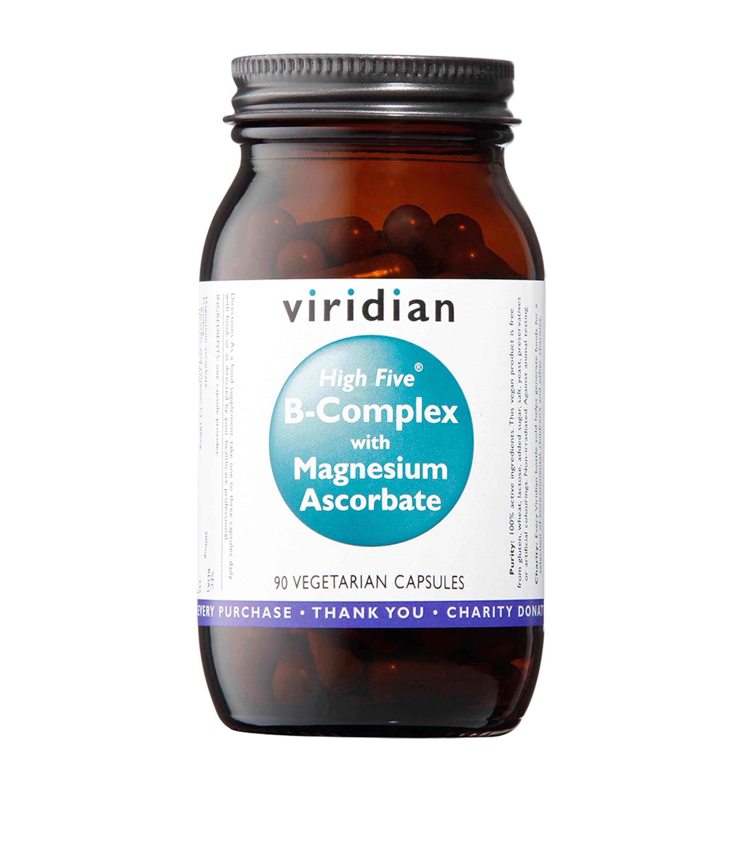 Viridian High Five B-Complex with Magnesium Absorbate Supplement (90 Capsules) | Health & Wellbeing | Vitamins & Supplements | Body Care | Beauty Supplements | Designers | Viridian