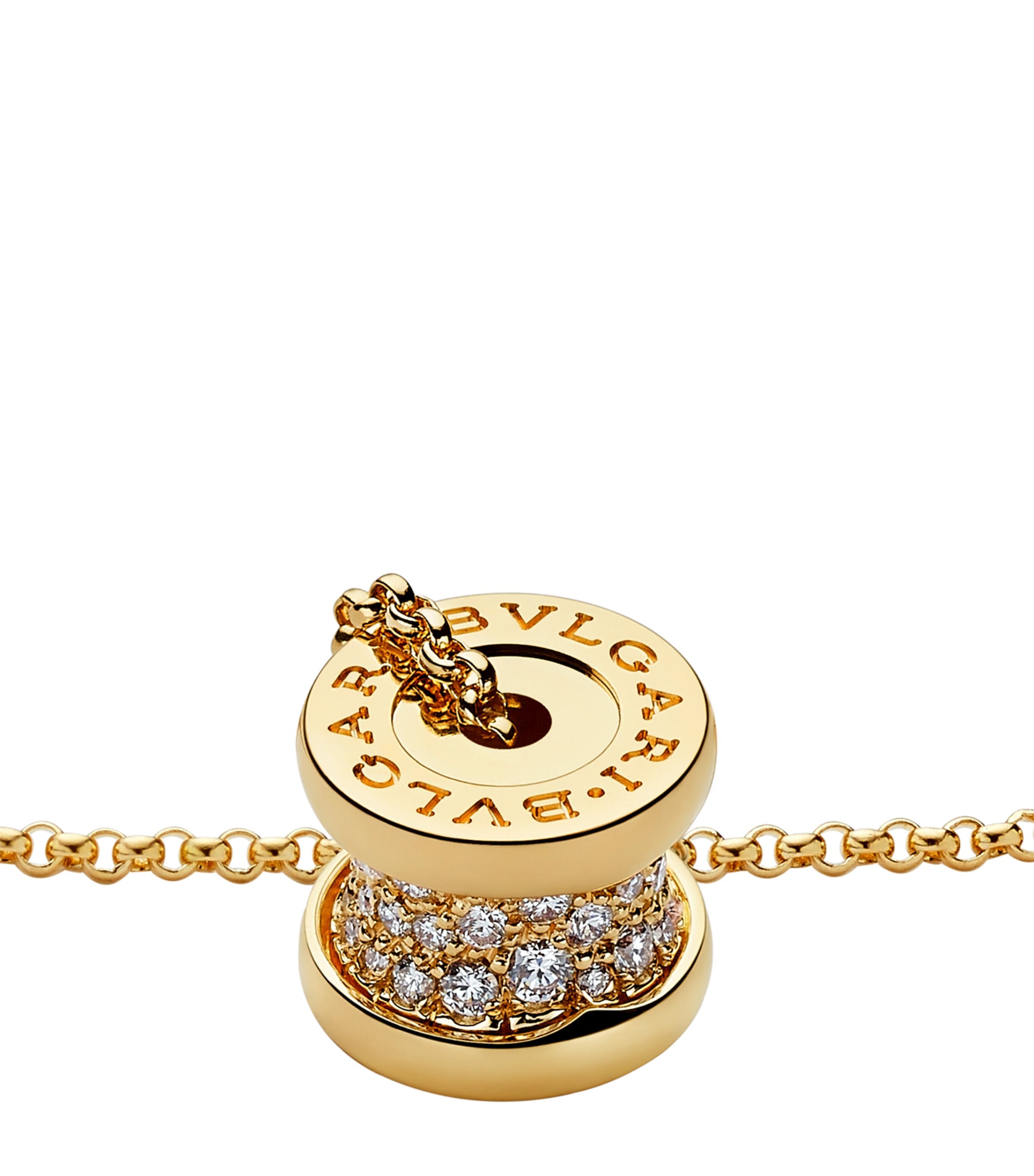 Bvlgari Yellow Gold and Diamond B.zero1 Necklace Yellow Gold Image 2
